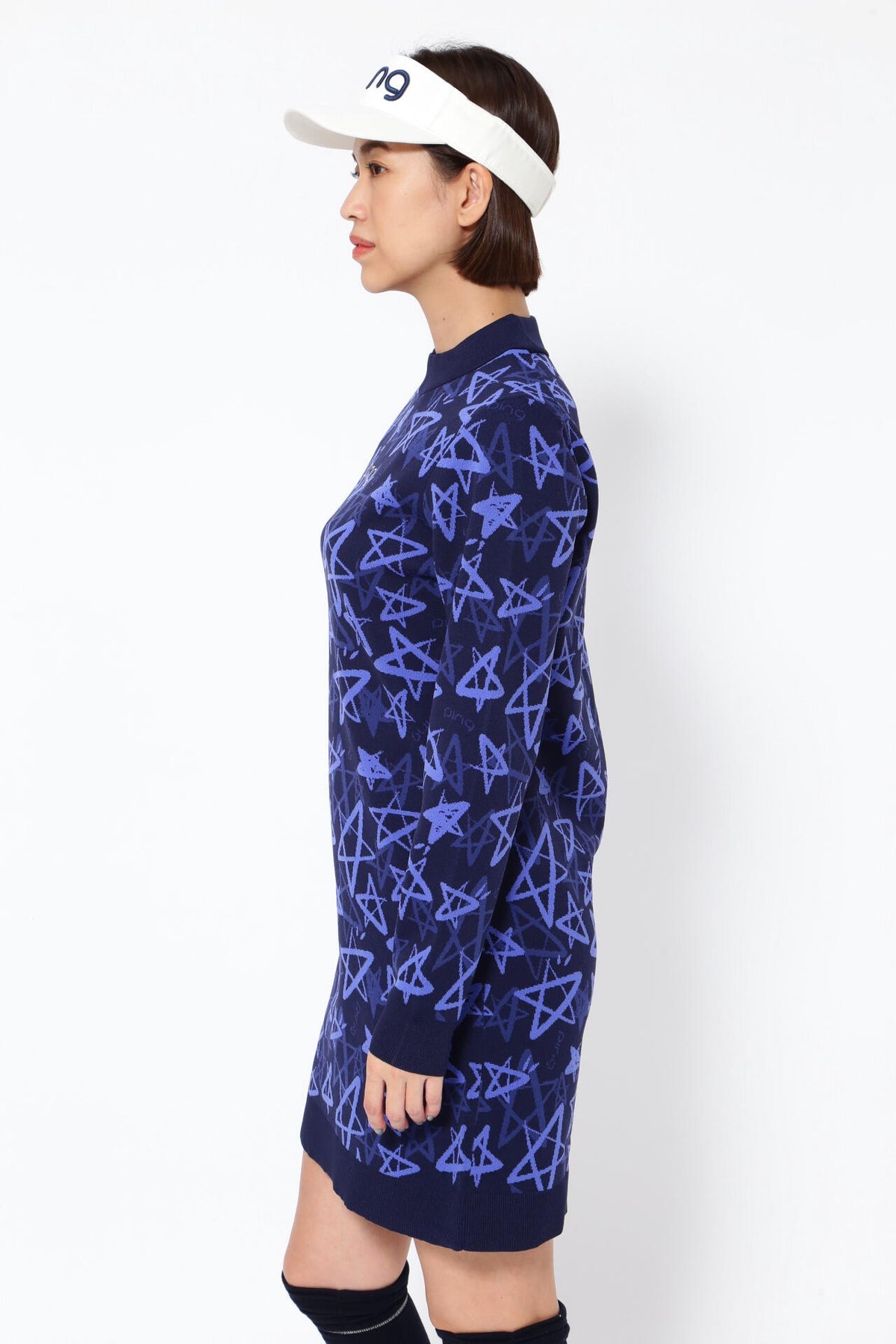 【PING APPAREL】ジャカードニットワンピース <NATIVE> (LADIES)