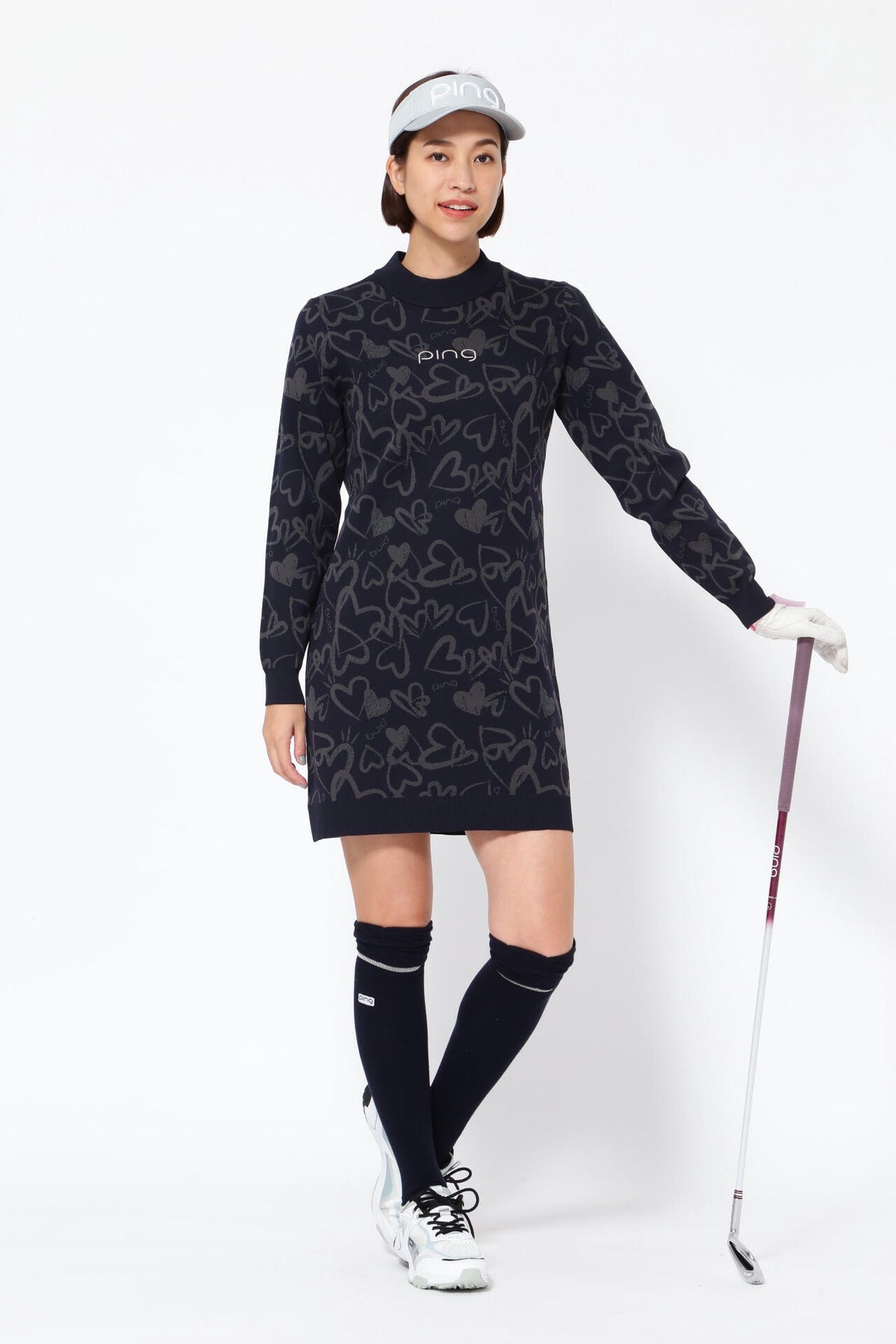 【PING APPAREL】ジャカードニットワンピース <NATIVE> (LADIES)
