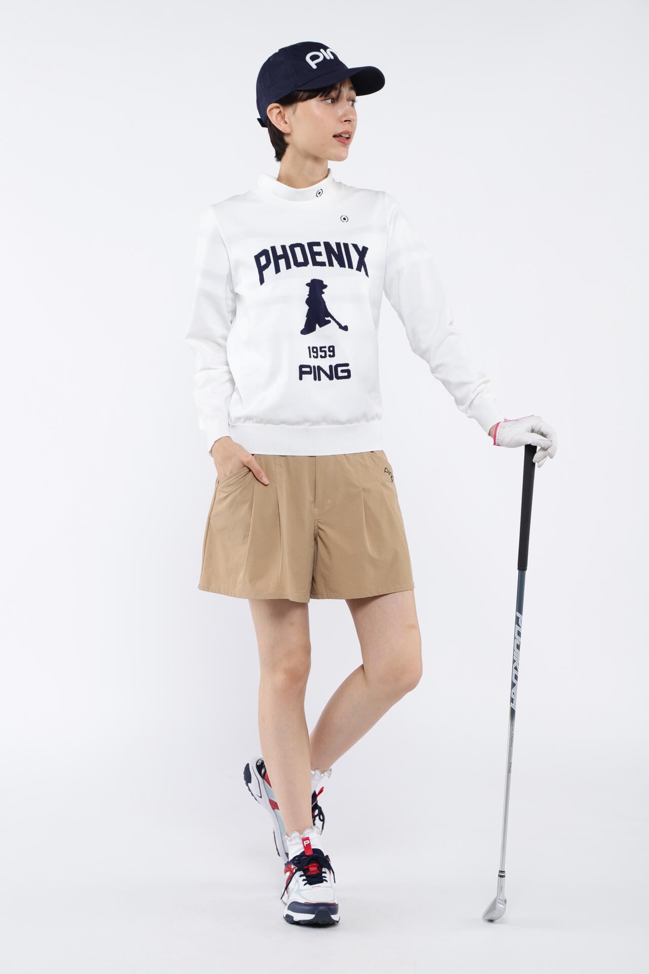 【PING APPAREL】2WAYストレッチ リップストップショートパンツ <LADIES LINE> (LADIES)