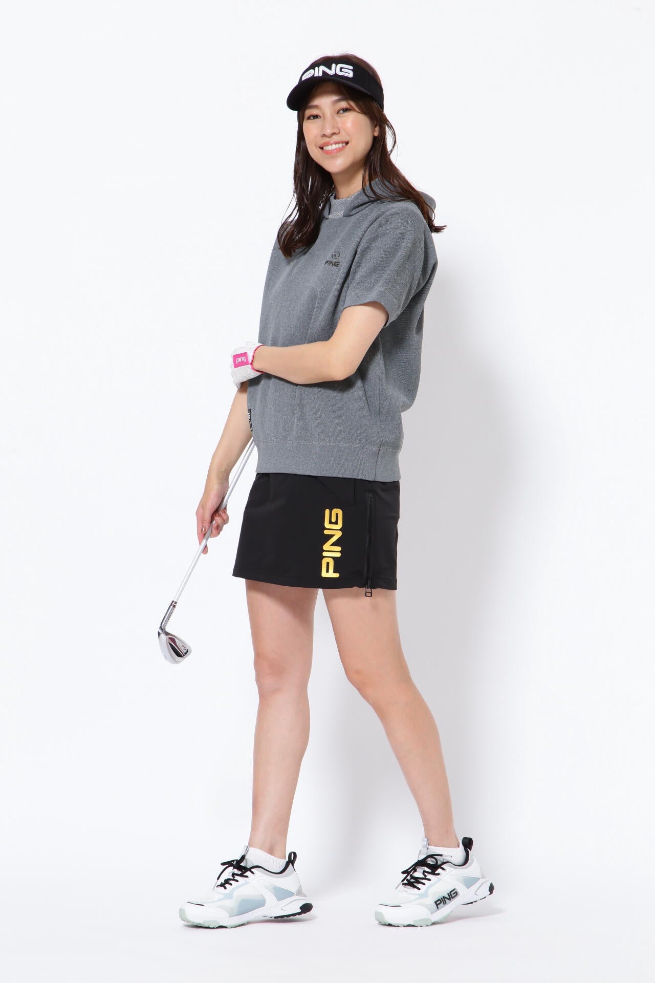 【PING APPAREL】吸水速乾 UV 2WAYストレッチ スカート <GOLD> (LADIES)