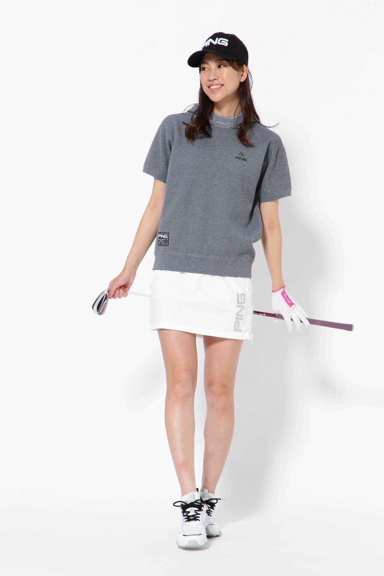 【PING APPAREL】吸水速乾 UV 2WAYストレッチ スカート <GOLD> (LADIES)
