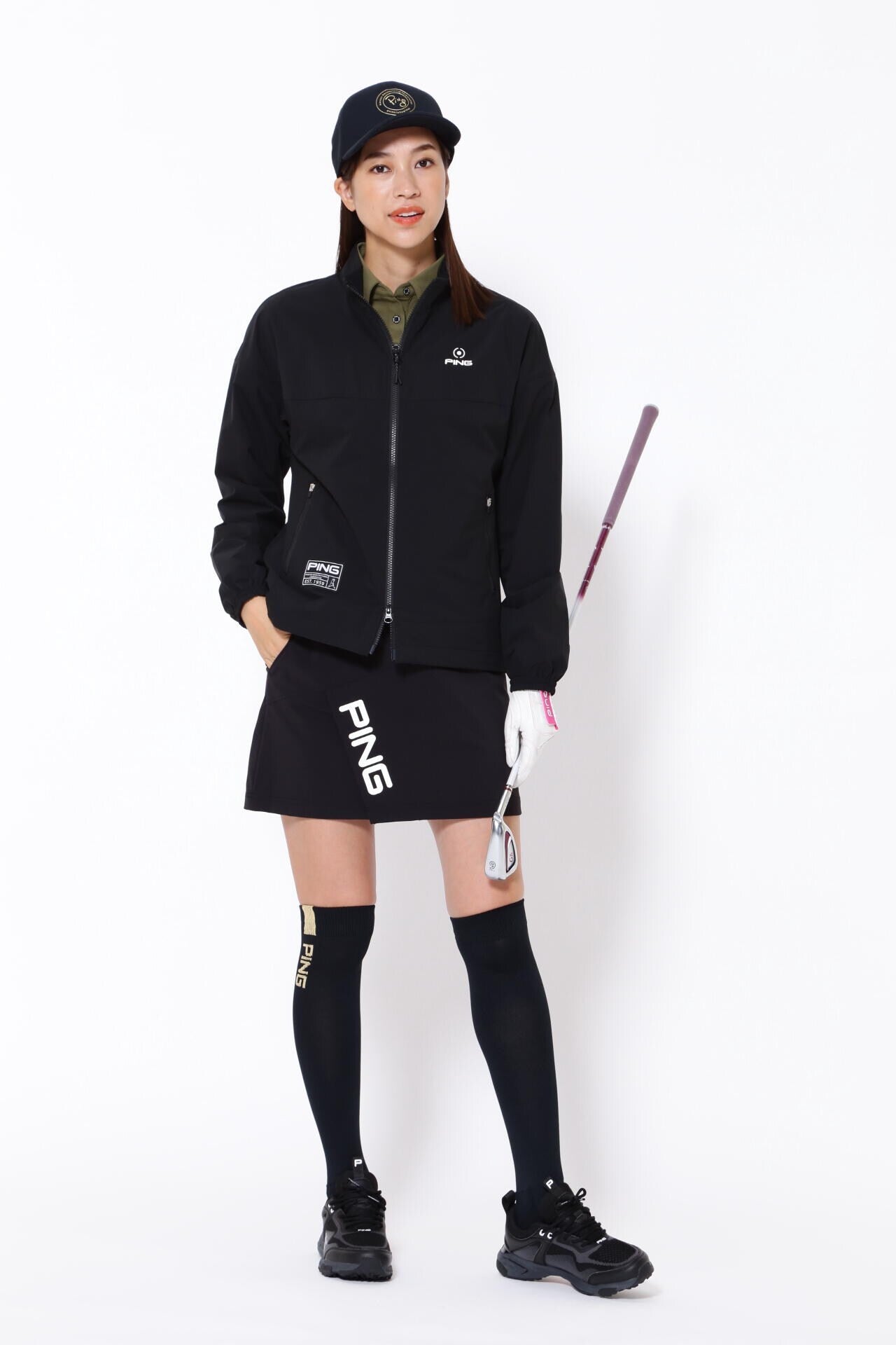 【PING APPAREL】ラップストレッチスカート <GOLD> (LADIES)