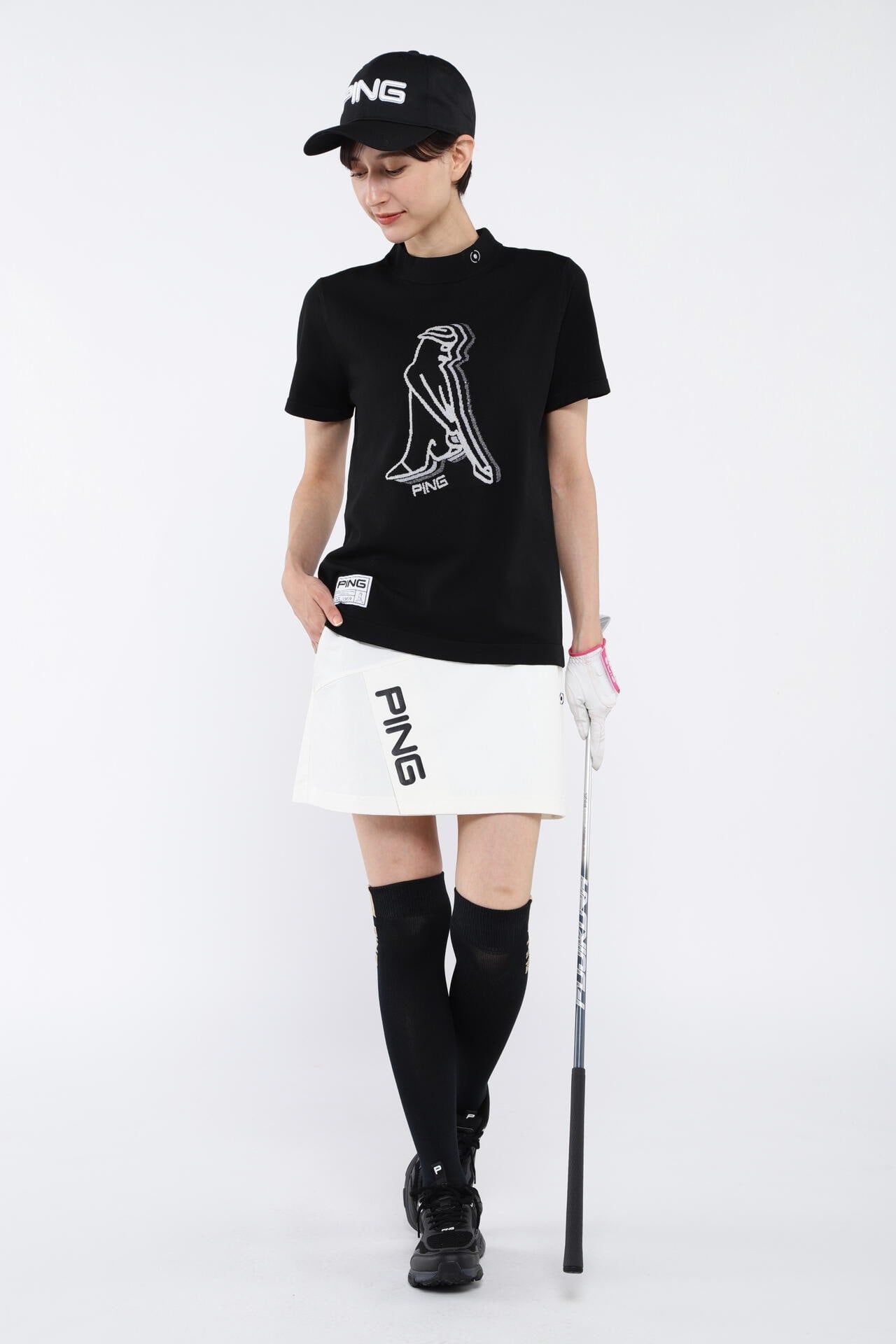 【PING APPAREL】ラップストレッチスカート <GOLD> (LADIES)