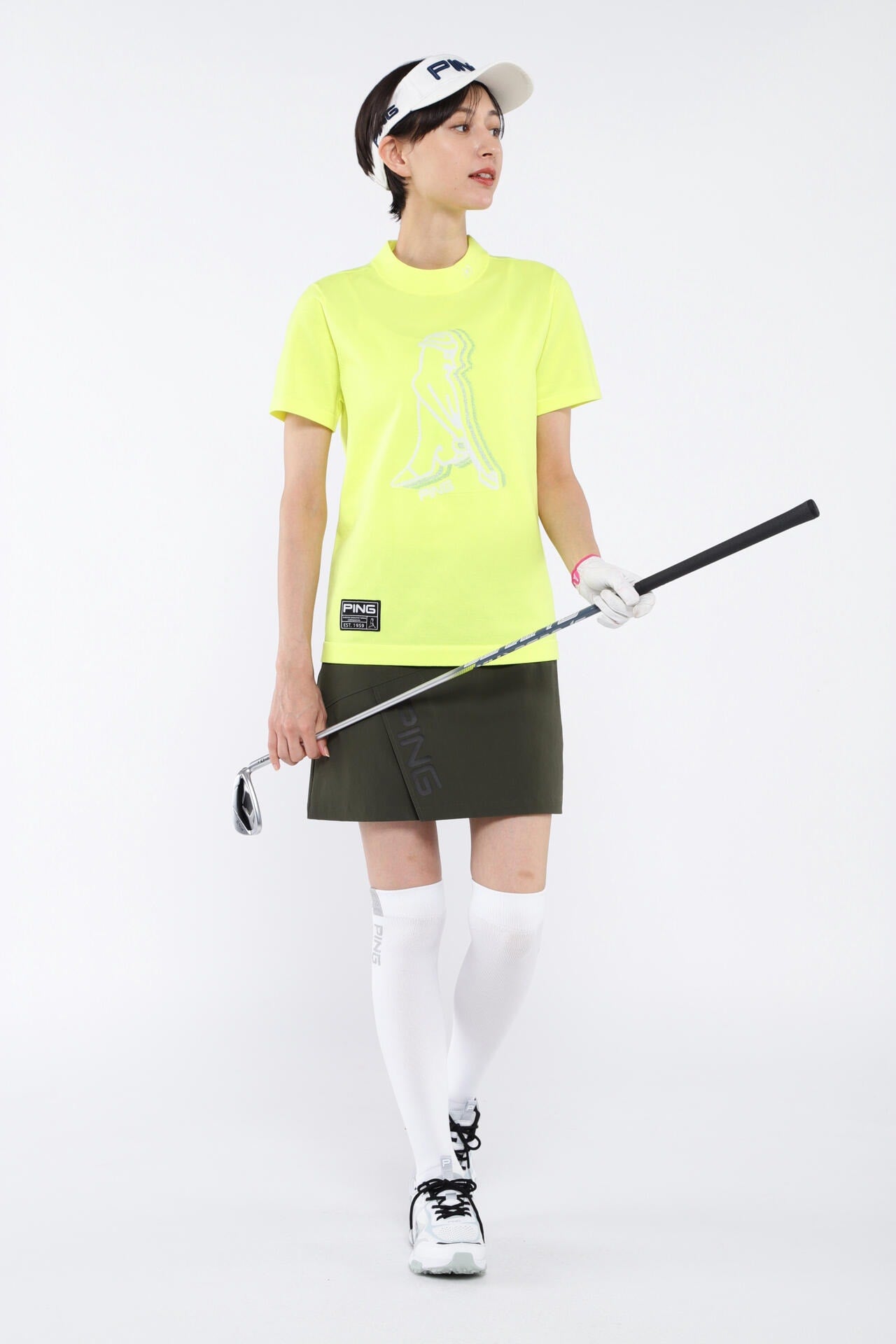 【PING APPAREL】ラップストレッチスカート <GOLD> (LADIES)