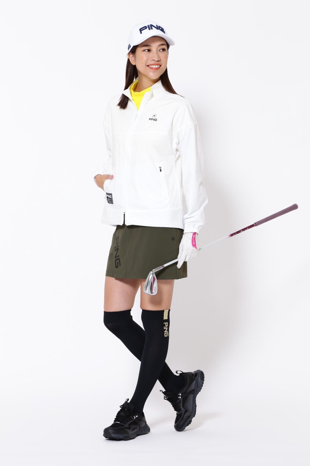 【PING APPAREL】ラップストレッチスカート <GOLD> (LADIES)