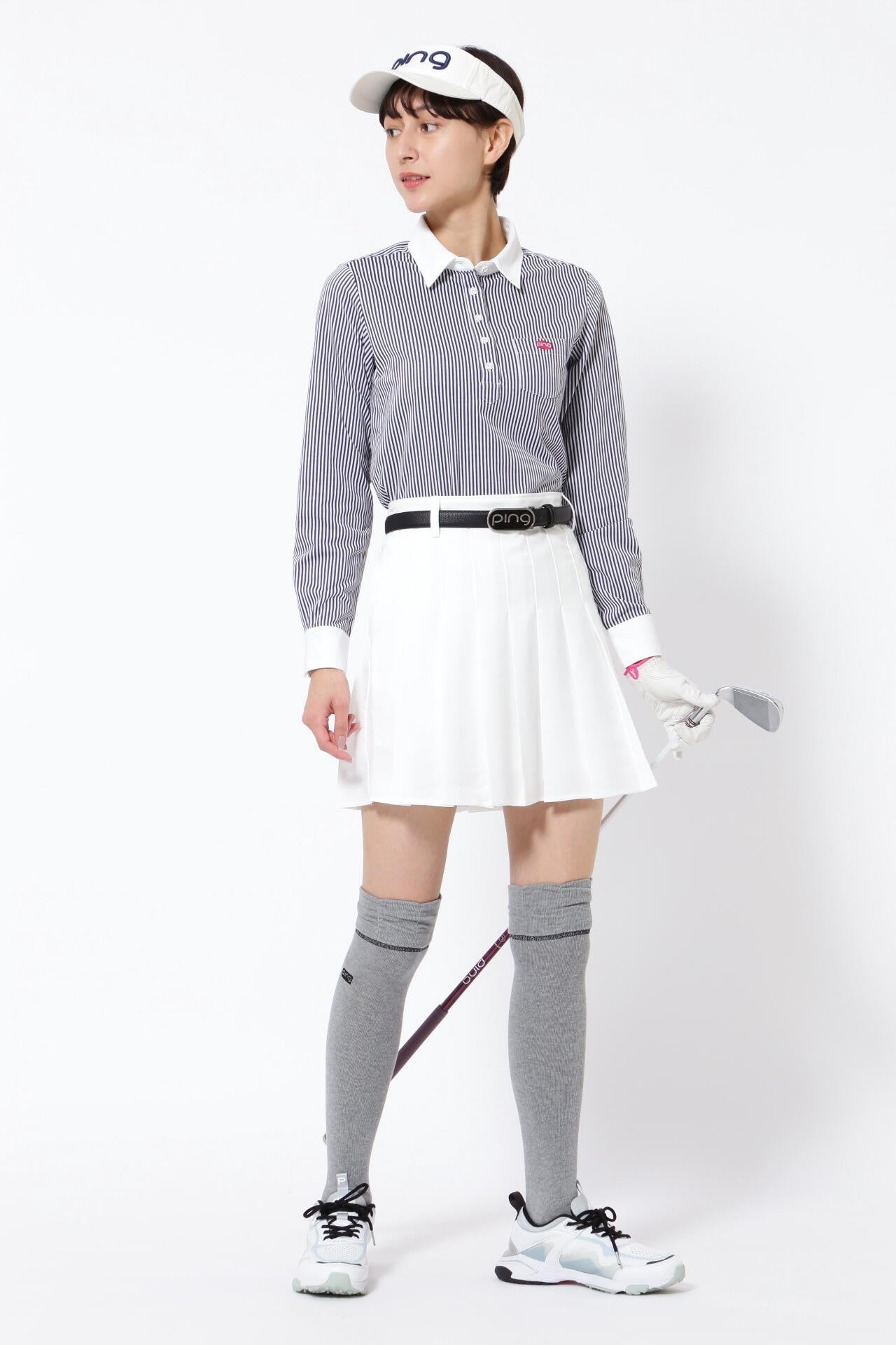 【PING APPAREL】ポリエステルツイルプリーツスカート <LADIES LINE> (LADIES)