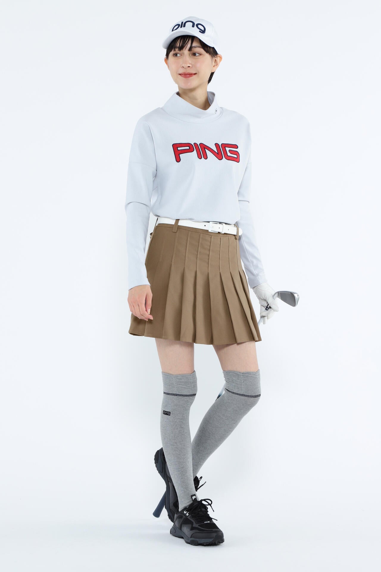 【PING APPAREL】ポリエステルツイルプリーツスカート <LADIES LINE> (LADIES)
