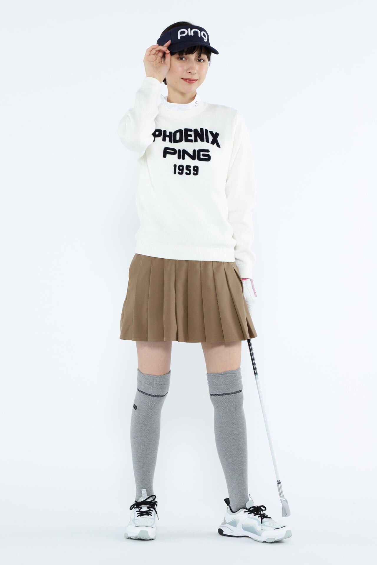 【PING APPAREL】ポリエステルツイルプリーツスカート <LADIES LINE> (LADIES)
