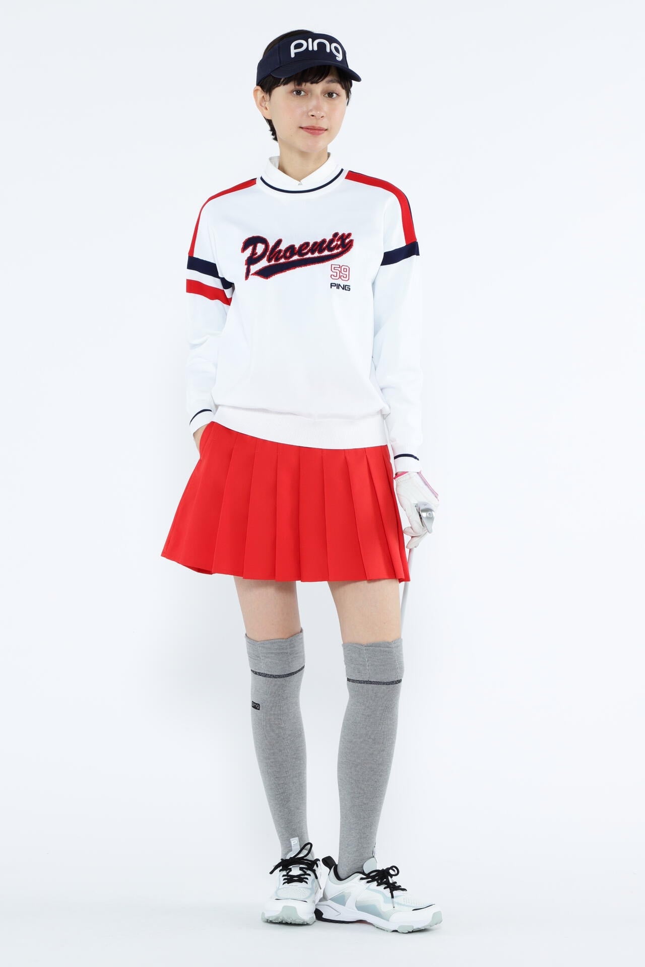 【PING APPAREL】ポリエステルツイルプリーツスカート <LADIES LINE> (LADIES)
