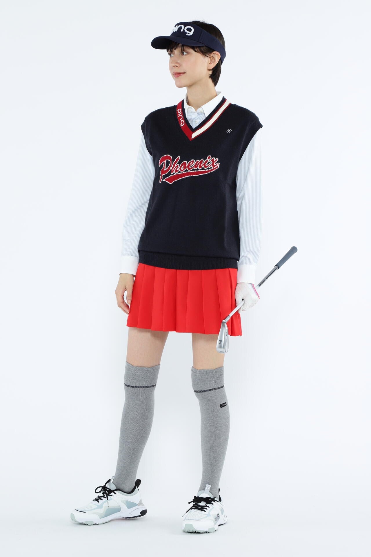 【PING APPAREL】ポリエステルツイルプリーツスカート <LADIES LINE> (LADIES)