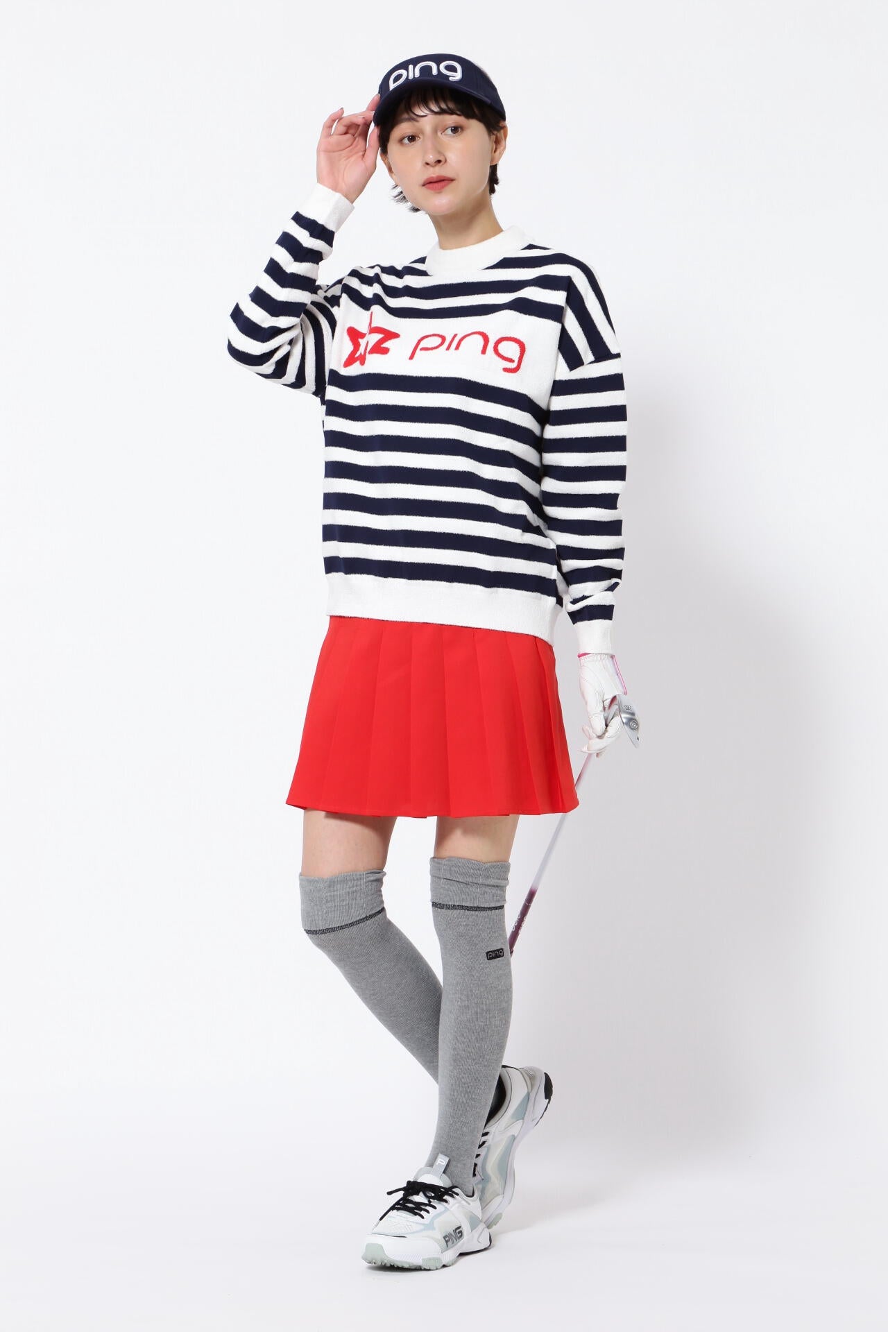 【PING APPAREL】ポリエステルツイルプリーツスカート <LADIES LINE> (LADIES)