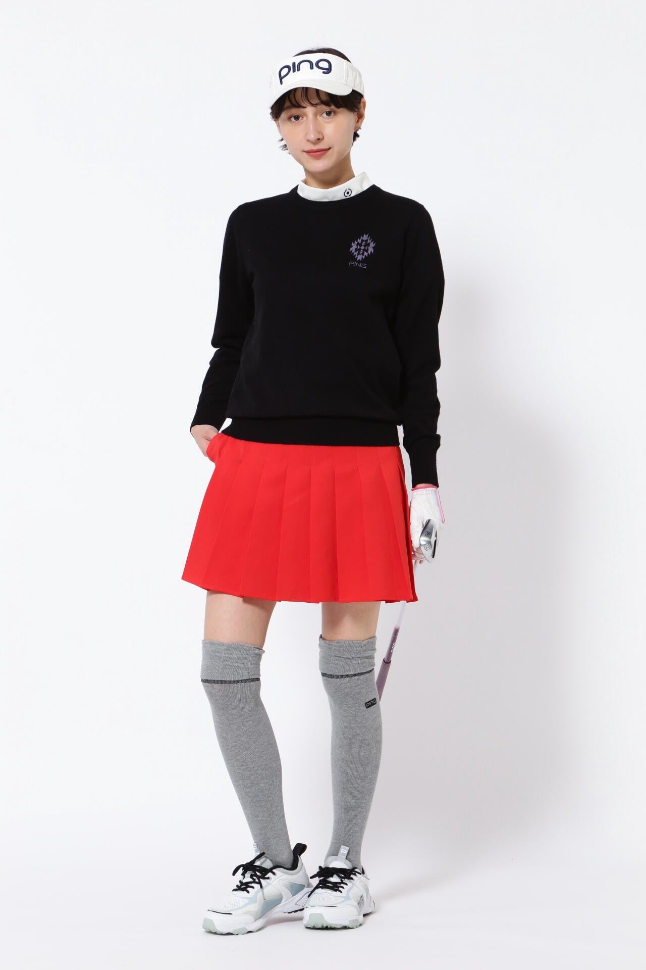 【PING APPAREL】ポリエステルツイルプリーツスカート <LADIES LINE> (LADIES)