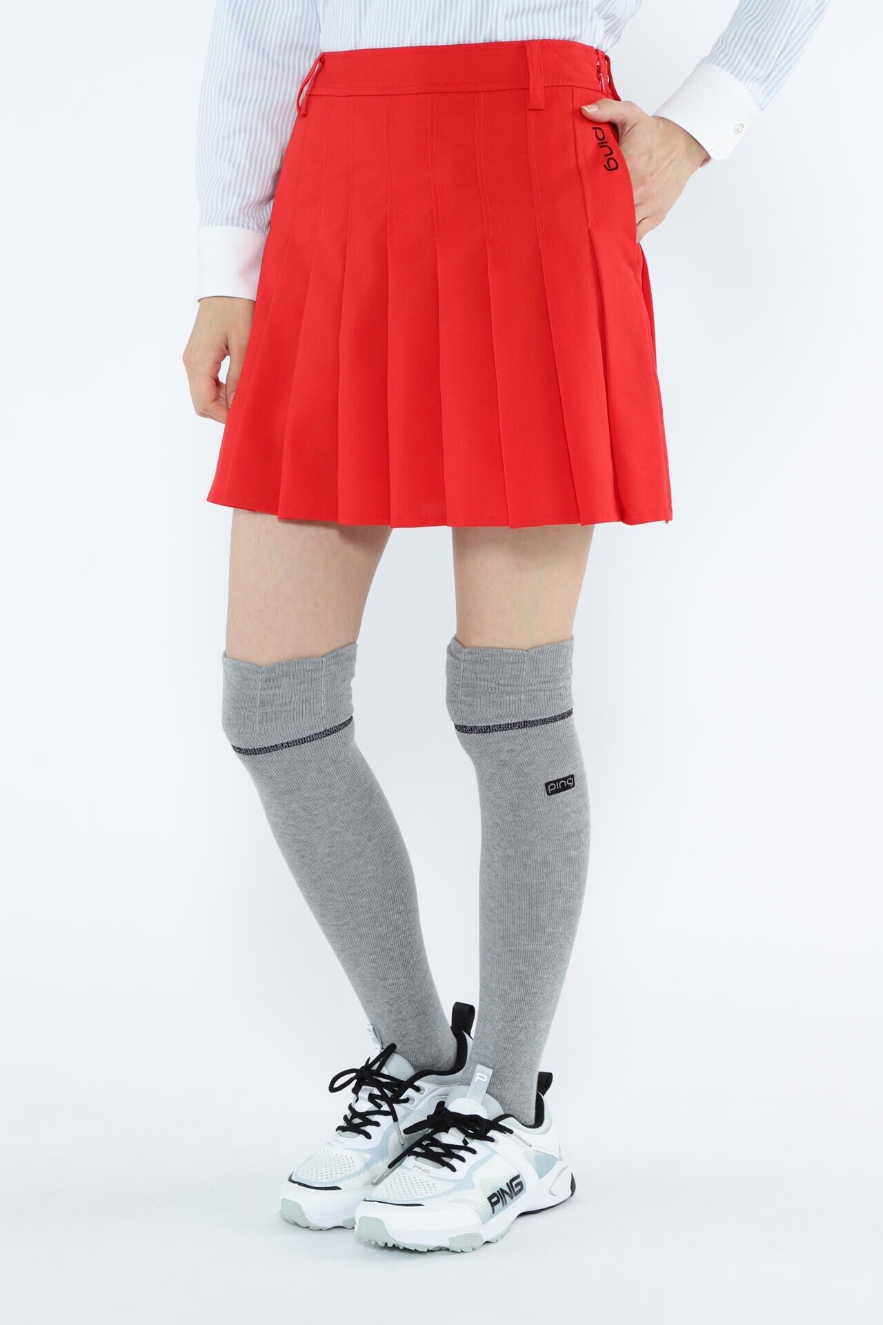【PING APPAREL】ポリエステルツイルプリーツスカート <LADIES LINE> (LADIES)