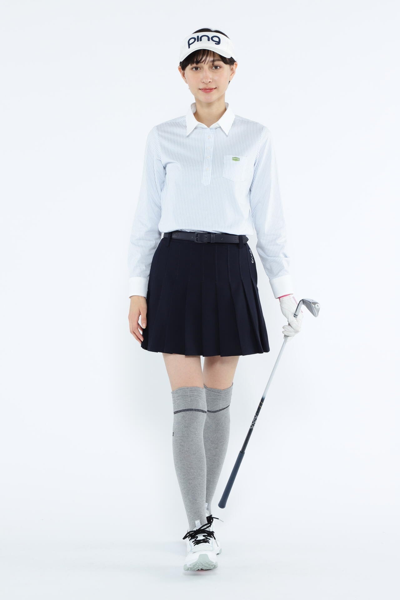 【PING APPAREL】ポリエステルツイルプリーツスカート <LADIES LINE> (LADIES)