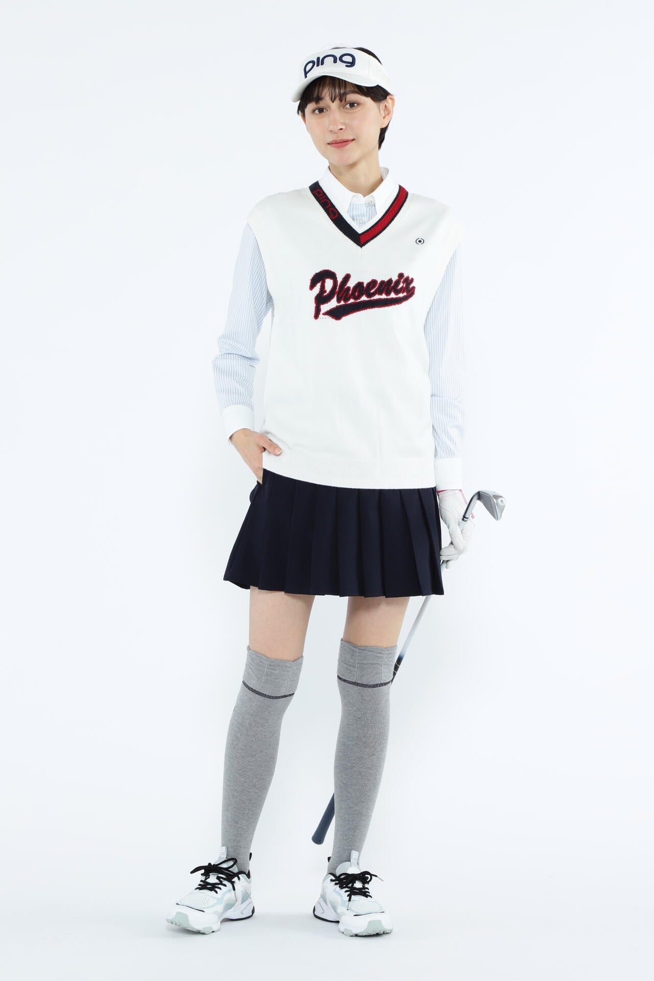 【PING APPAREL】ポリエステルツイルプリーツスカート <LADIES LINE> (LADIES)