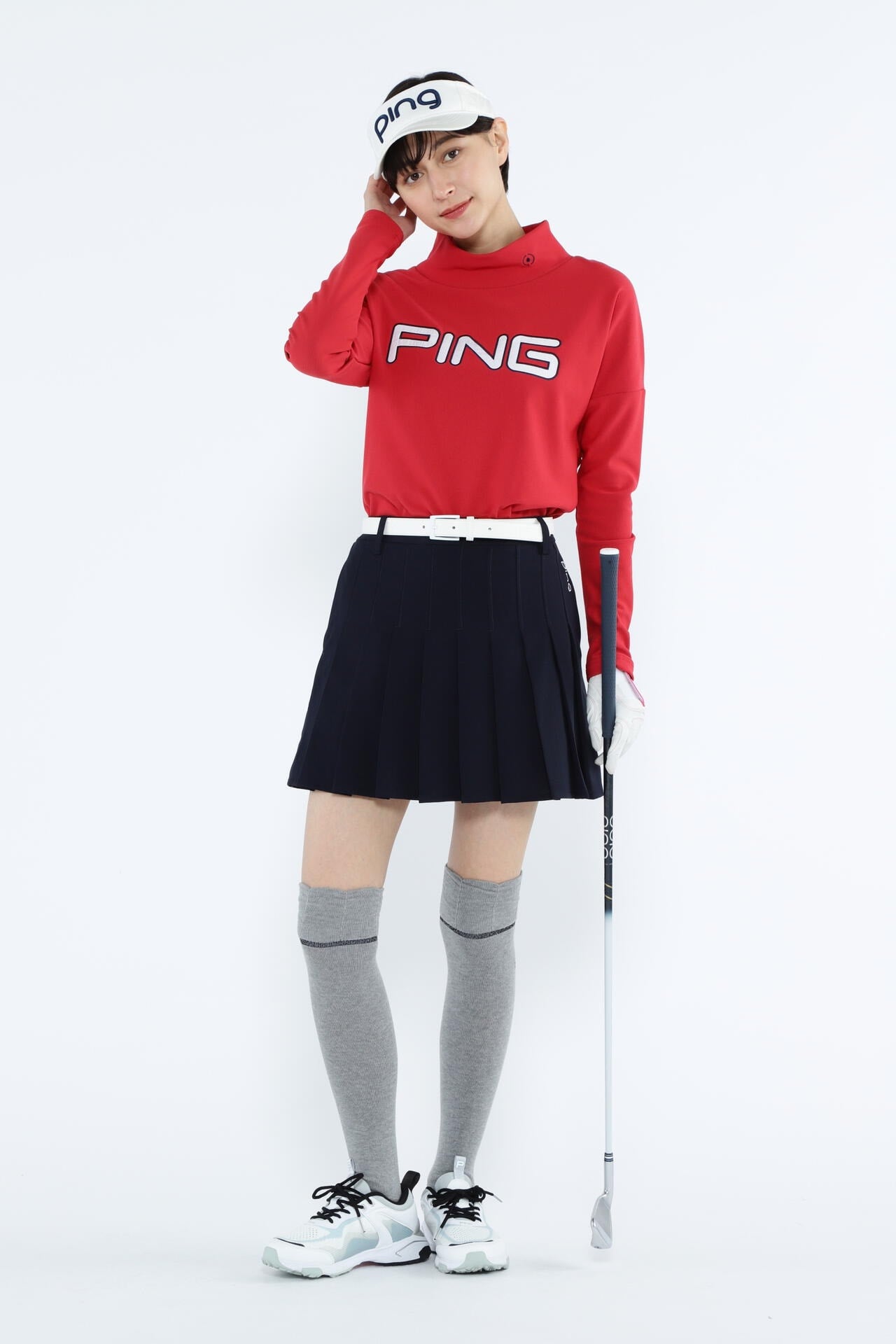 【PING APPAREL】ポリエステルツイルプリーツスカート <LADIES LINE> (LADIES)
