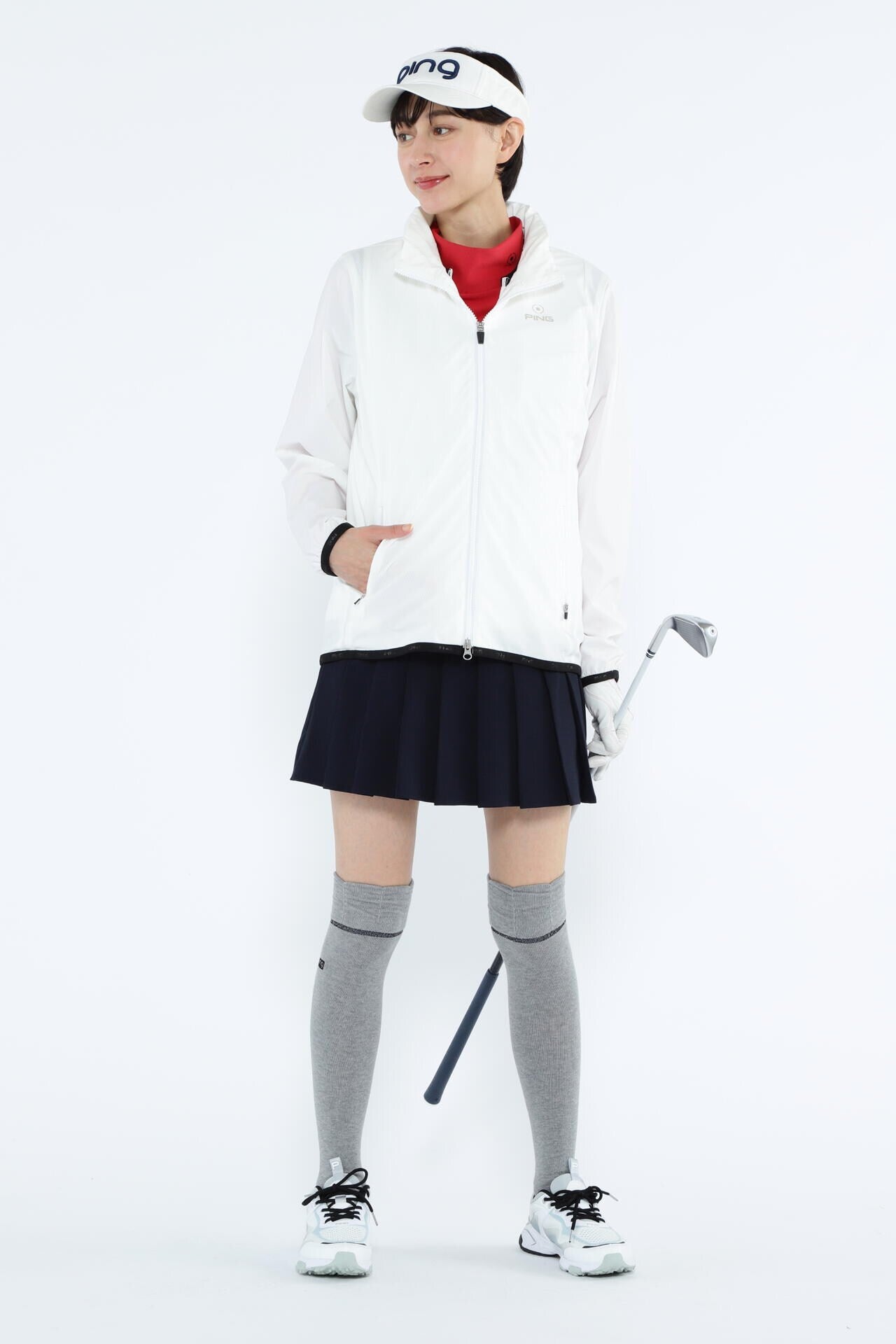 【PING APPAREL】ポリエステルツイルプリーツスカート <LADIES LINE> (LADIES)