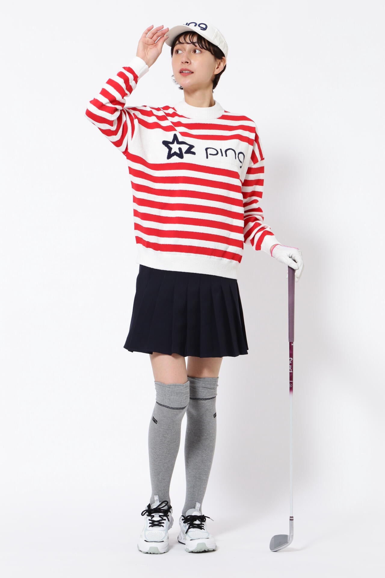 【PING APPAREL】ポリエステルツイルプリーツスカート <LADIES LINE> (LADIES)