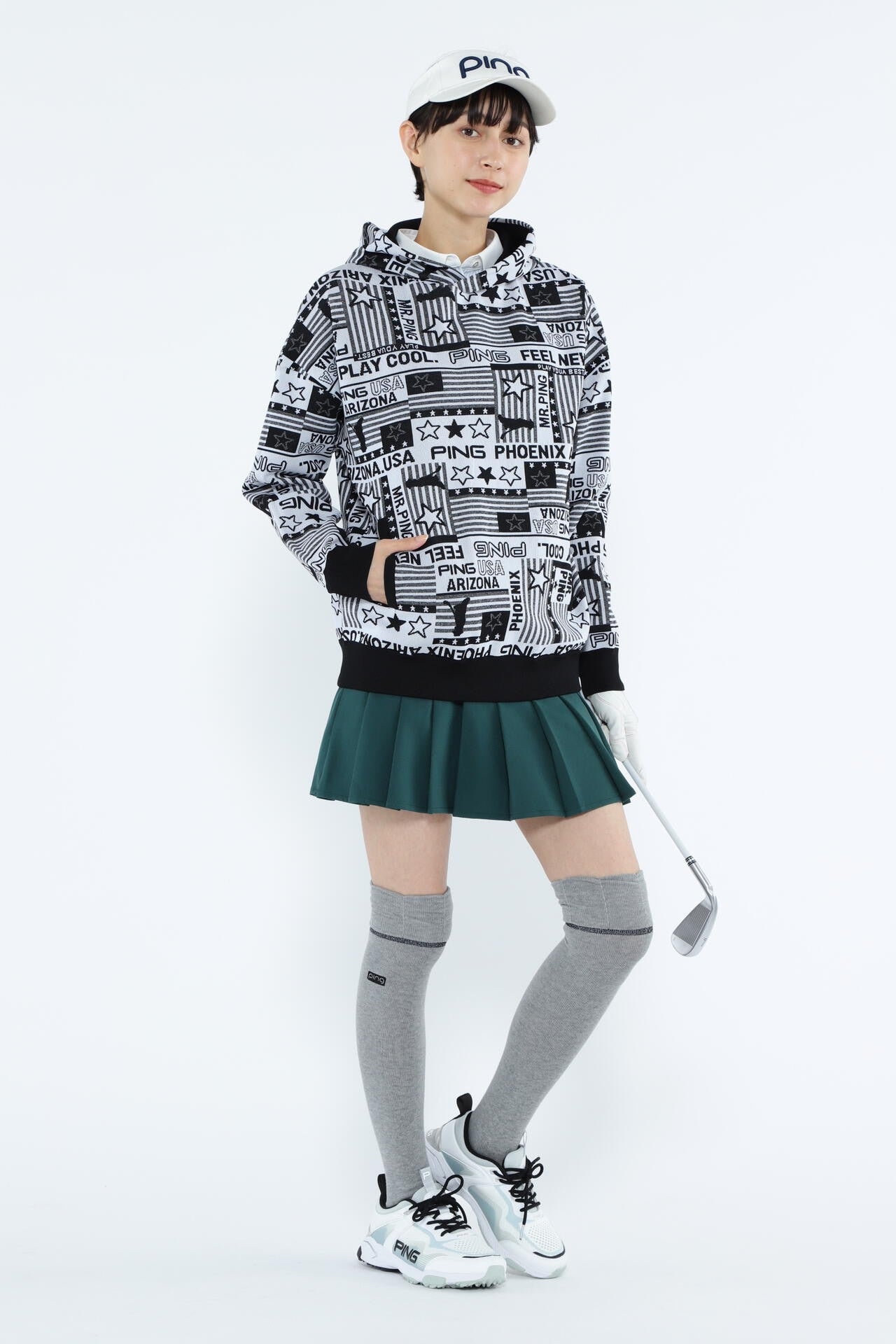 【PING APPAREL】ポリエステルツイルプリーツスカート <LADIES LINE> (LADIES)