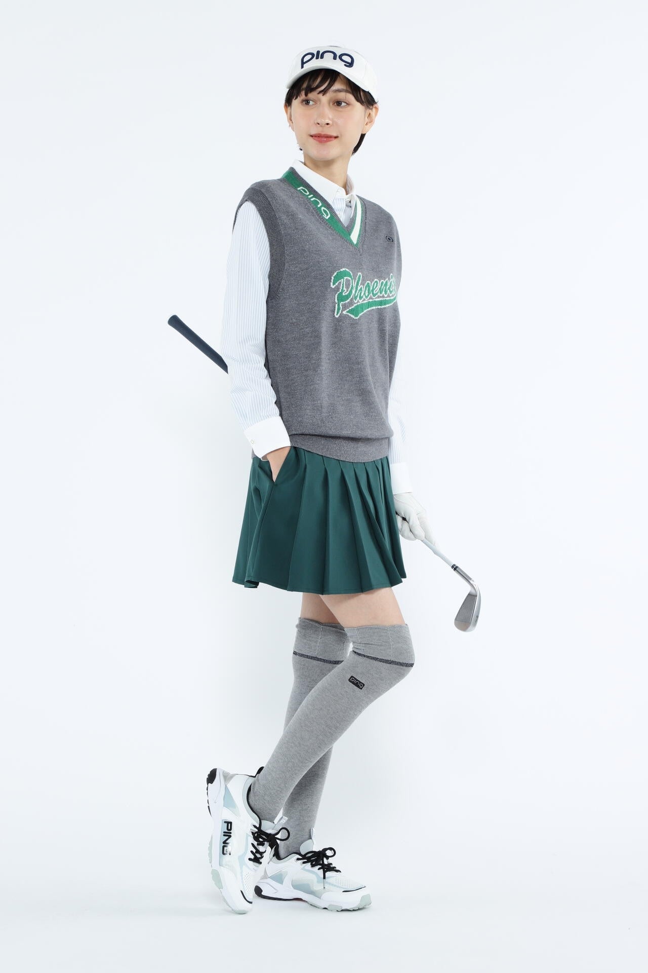 【PING APPAREL】ポリエステルツイルプリーツスカート <LADIES LINE> (LADIES)