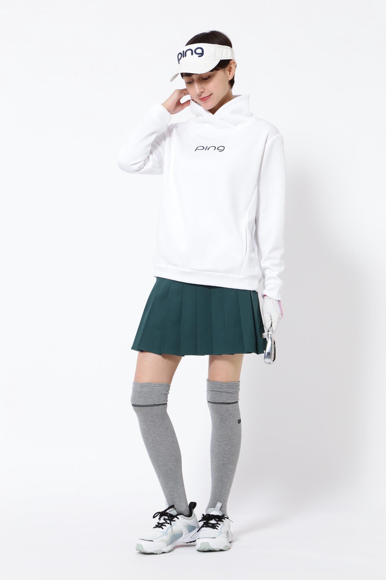 【PING APPAREL】ポリエステルツイルプリーツスカート <LADIES LINE> (LADIES)