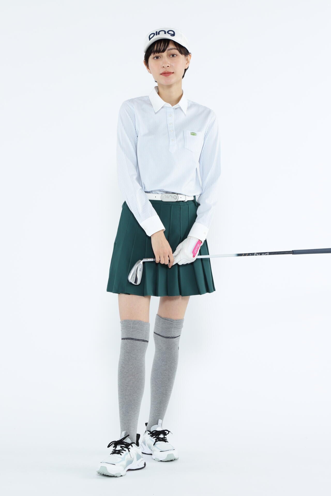 【PING APPAREL】ポリエステルツイルプリーツスカート <LADIES LINE> (LADIES)