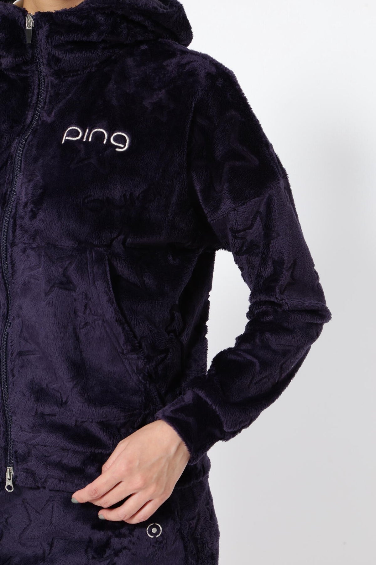 【PING APPAREL】ベロアフーディーブルゾン <NATIVE> (LADIES)