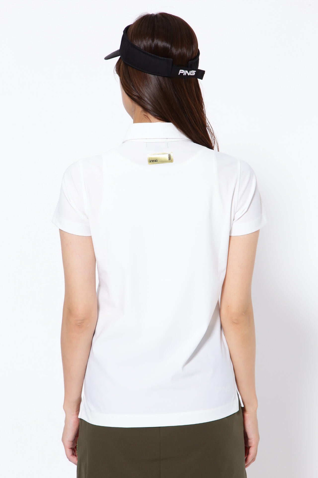 【PING APPAREL】エコブルー カノコ半袖ポロシャツ <GOLD> (LADIES)