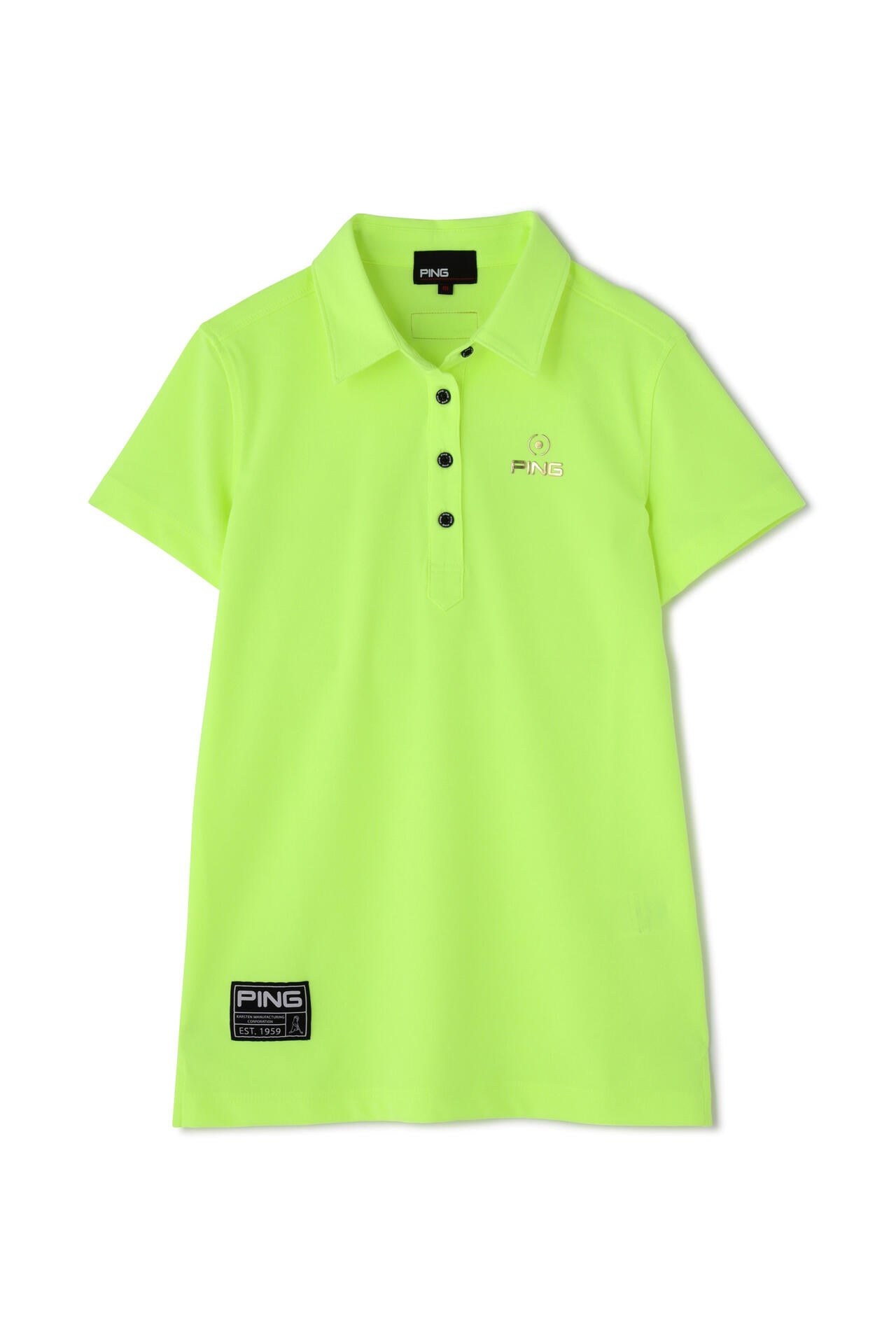 【PING APPAREL】エコブルー カノコ半袖ポロシャツ <GOLD> (LADIES)
