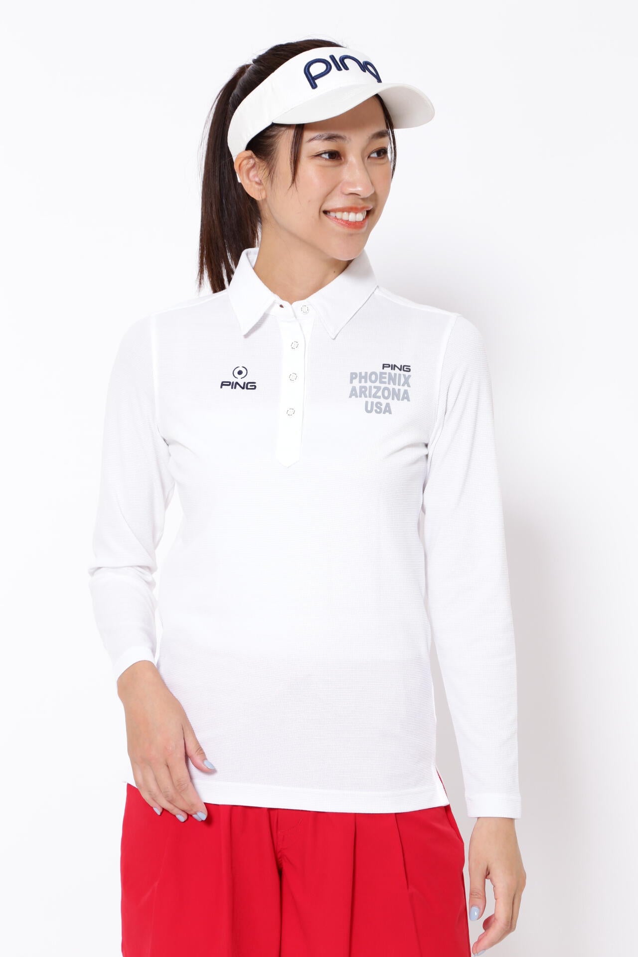 【PING APPAREL】長袖ポロシャツ <NATEVE> (LADIES)