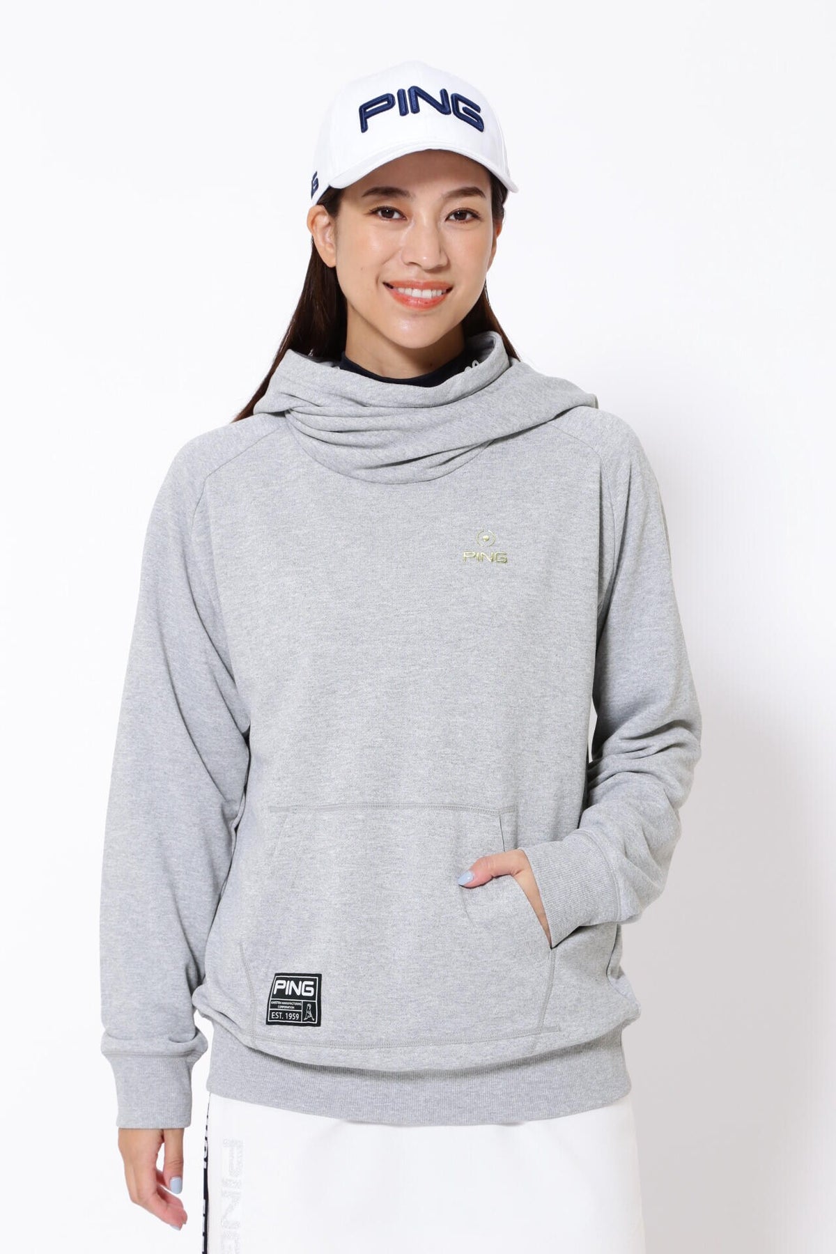 【PING APPAREL】エコアーチ 裏毛スウェットフーディプルオーバー <GOLD> (LADIES)