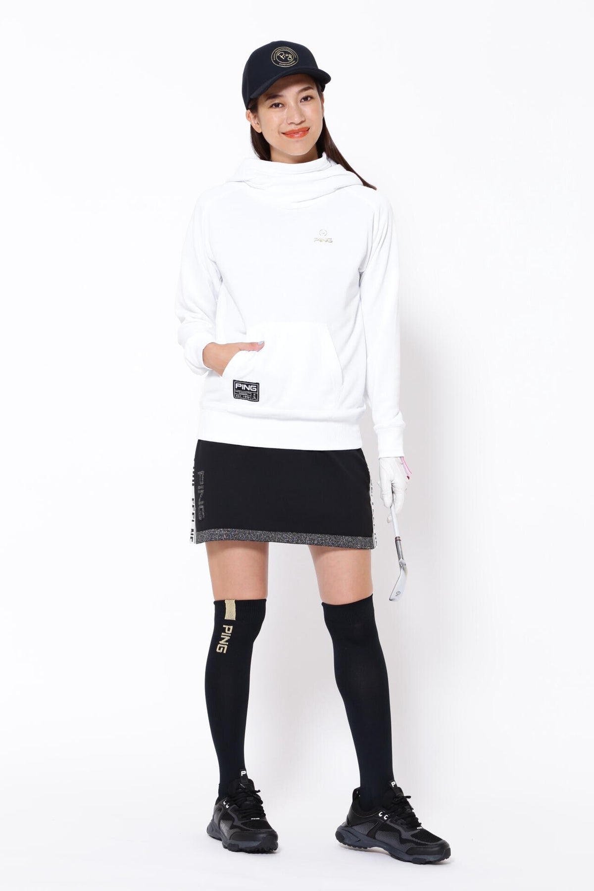 【PING APPAREL】エコアーチ 裏毛スウェットフーディプルオーバー <GOLD> (LADIES)