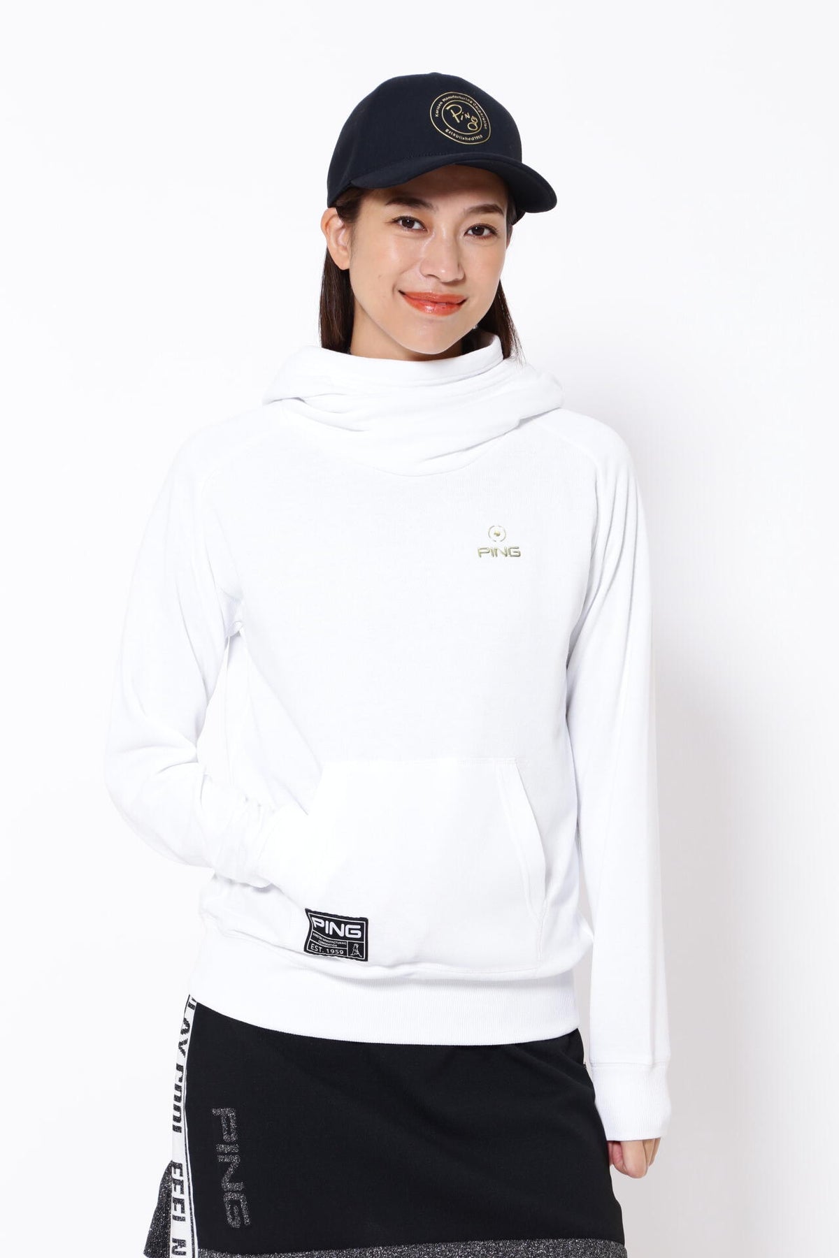 【PING APPAREL】エコアーチ 裏毛スウェットフーディプルオーバー <GOLD> (LADIES)