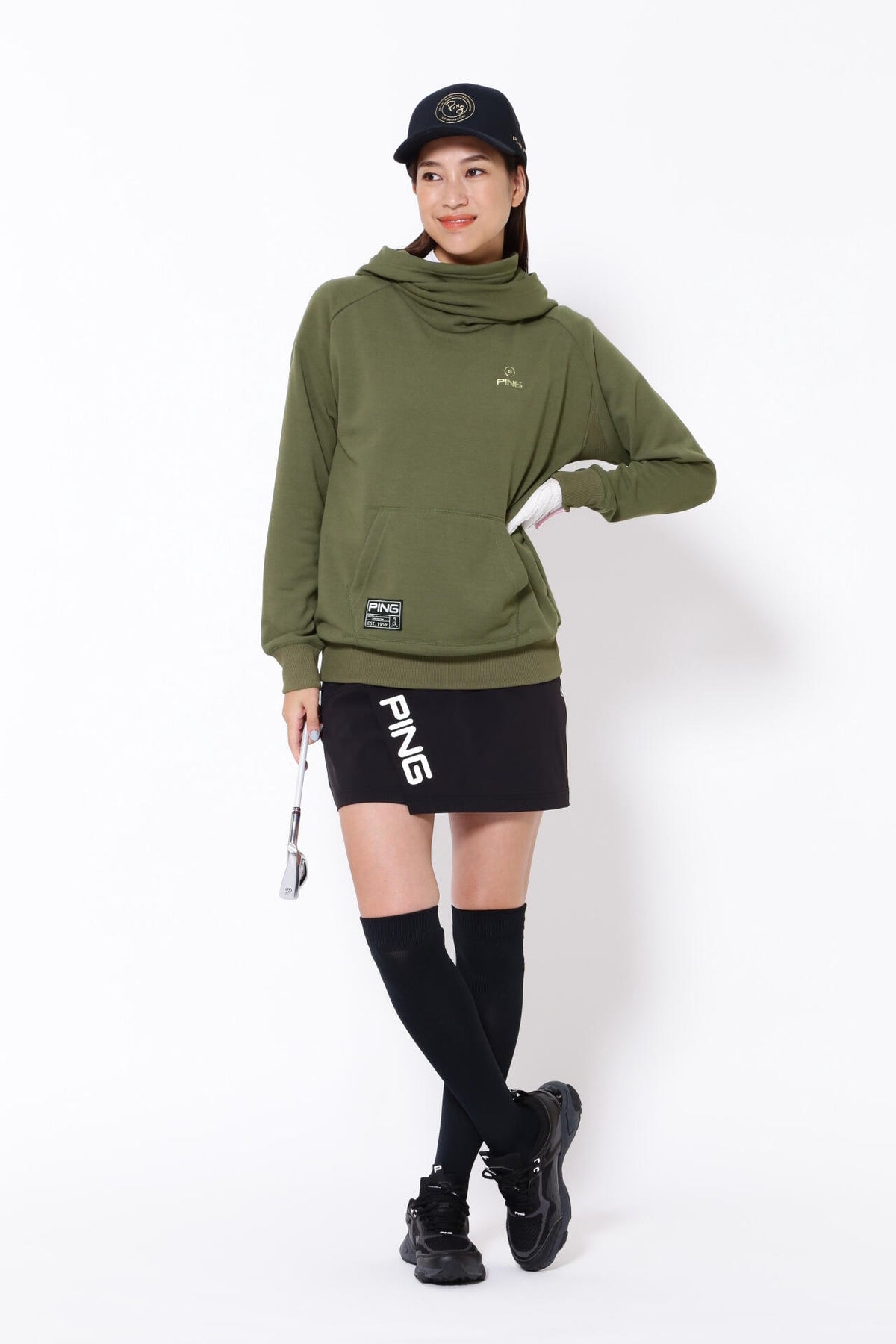 【PING APPAREL】エコアーチ 裏毛スウェットフーディプルオーバー <GOLD> (LADIES)