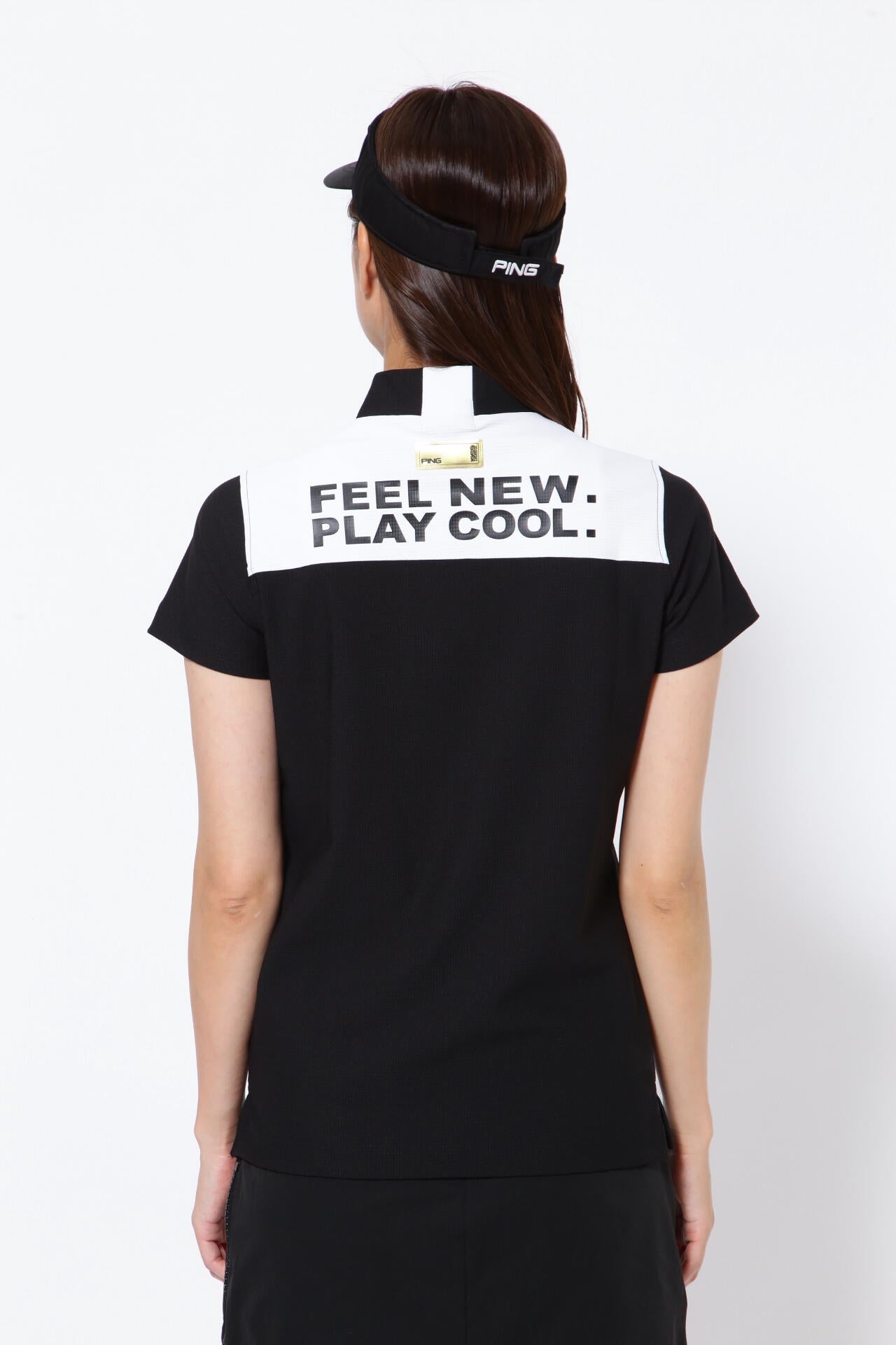 【PING APPAREL】エコブルー 半袖ハイネックカットソー <GOLD> (LADIES)