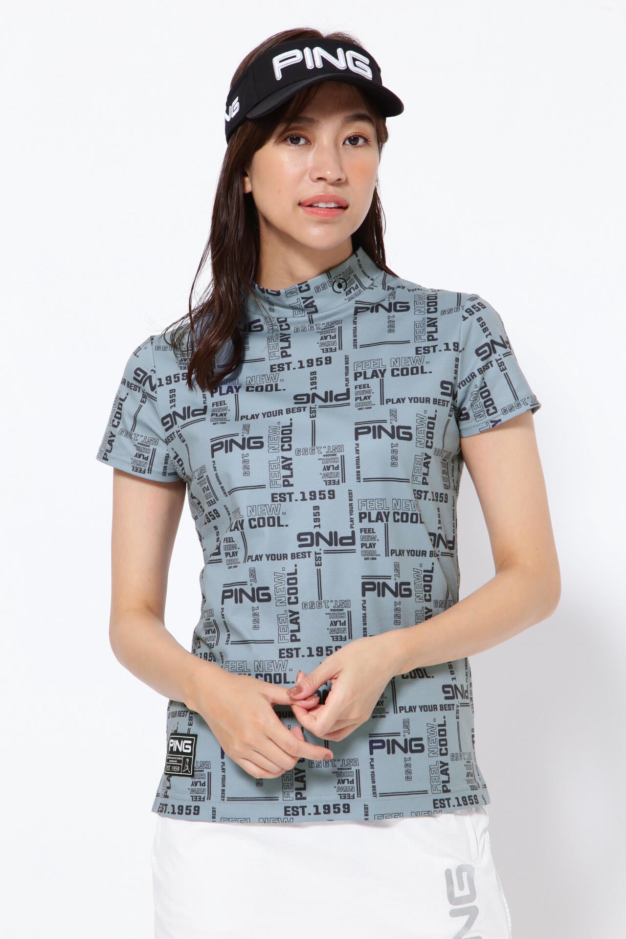 【PING APPAREL】クールマックスエコメイド 半袖ハイネックカットソー <GOLD> (LADIES)