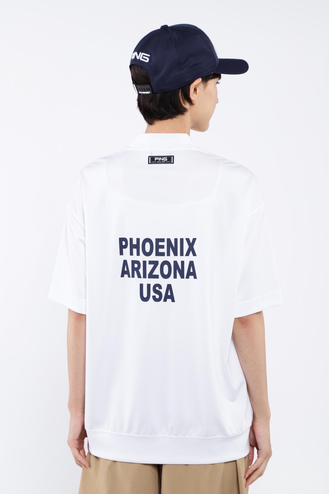 【PING APPAREL】杢ストレッチポンチスペースマスターUV半袖ハイネックカットソー <NATIVE> (LADIES)