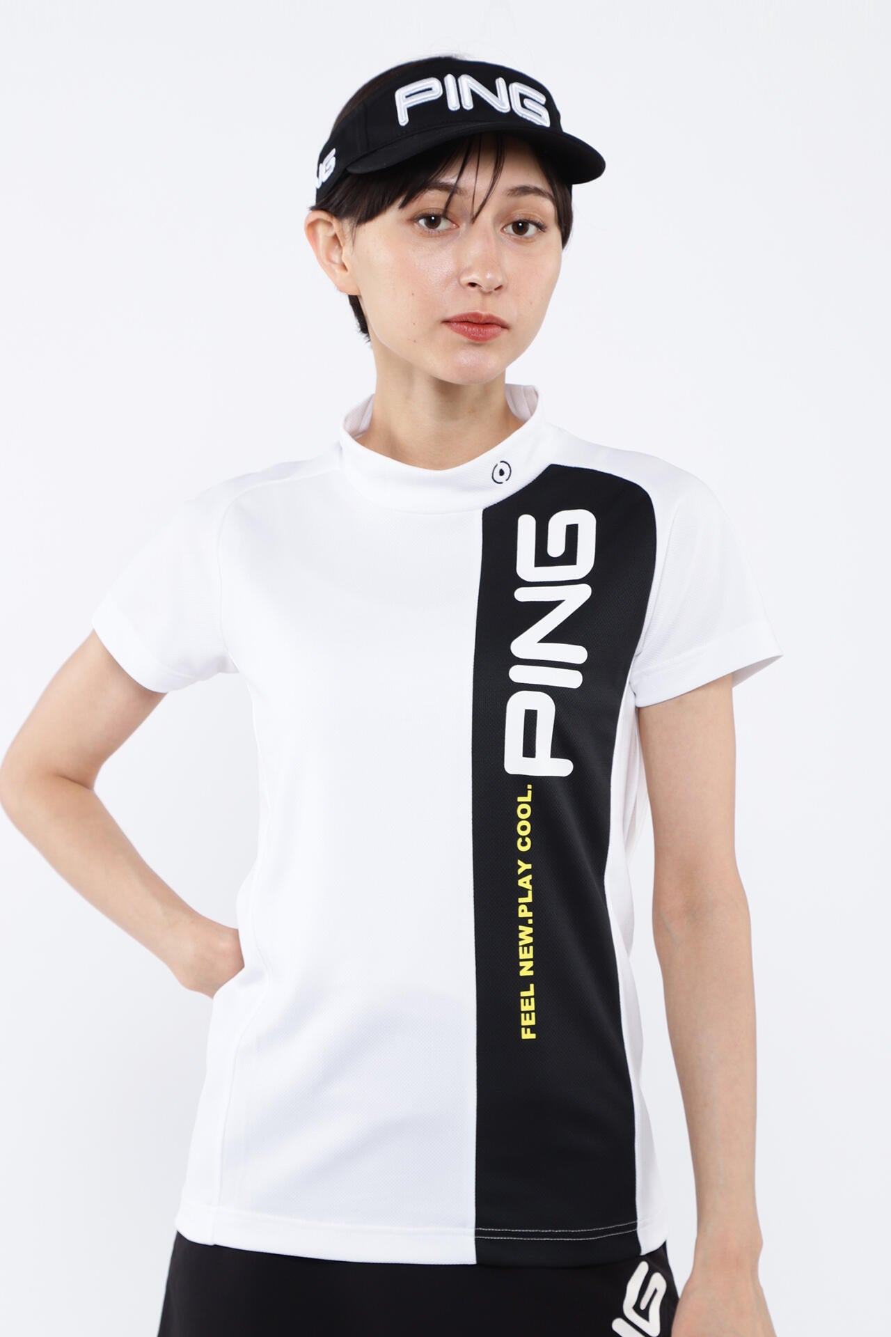 【PING APPAREL】クールコア半袖ハイネックカットソー <PERFORMANCE> (LADIES)