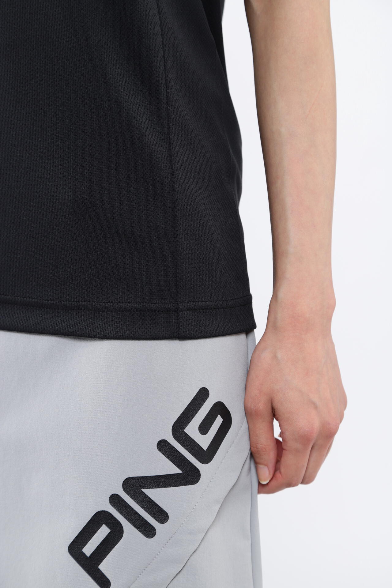 【PING APPAREL】BIG PINGロゴ クールコア半袖ハイネックカットソー <PERFORMANCE> (LADIES)