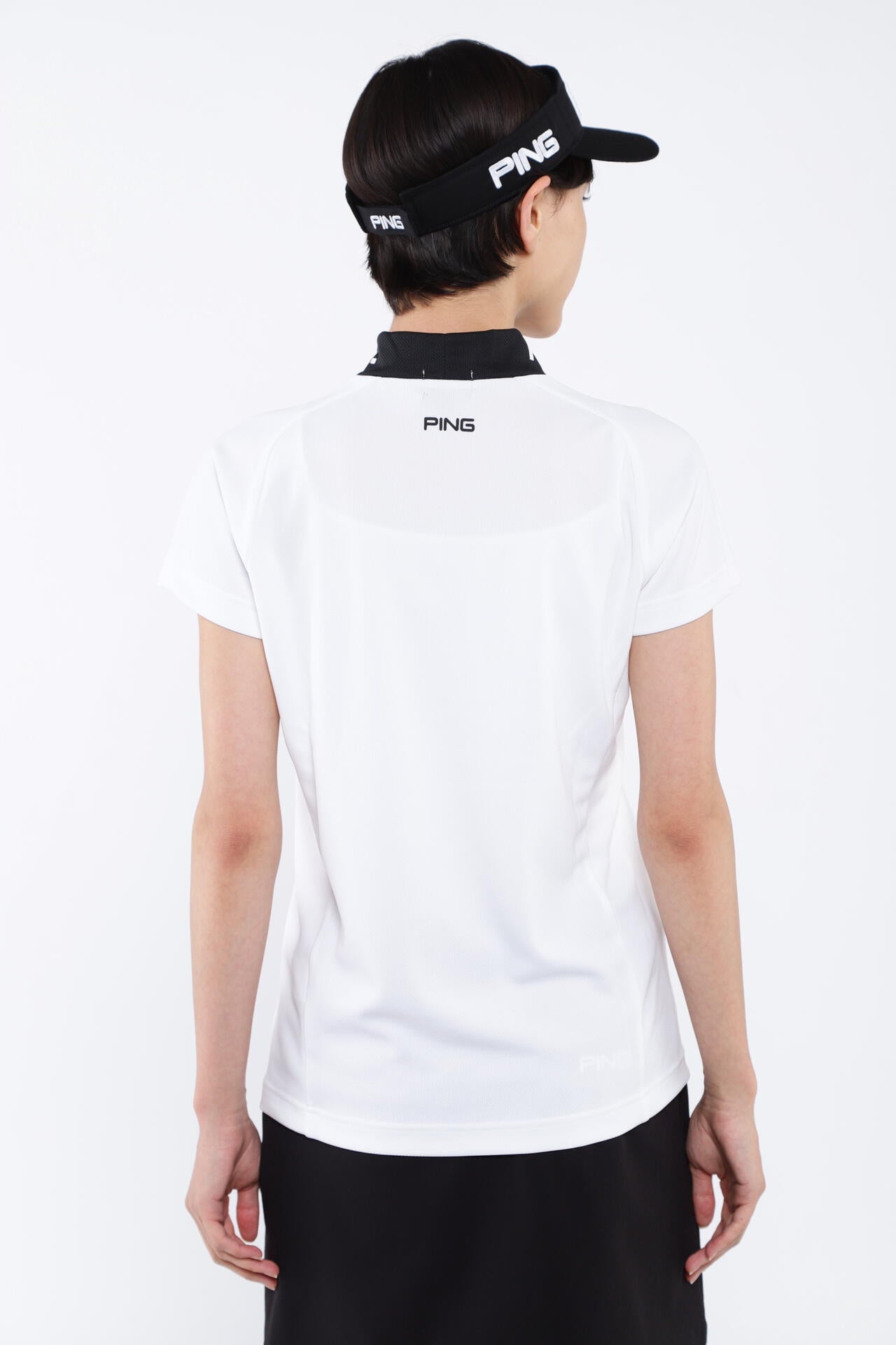 【PING APPAREL】BIG PINGロゴ クールコア半袖ハイネックカットソー <PERFORMANCE> (LADIES)