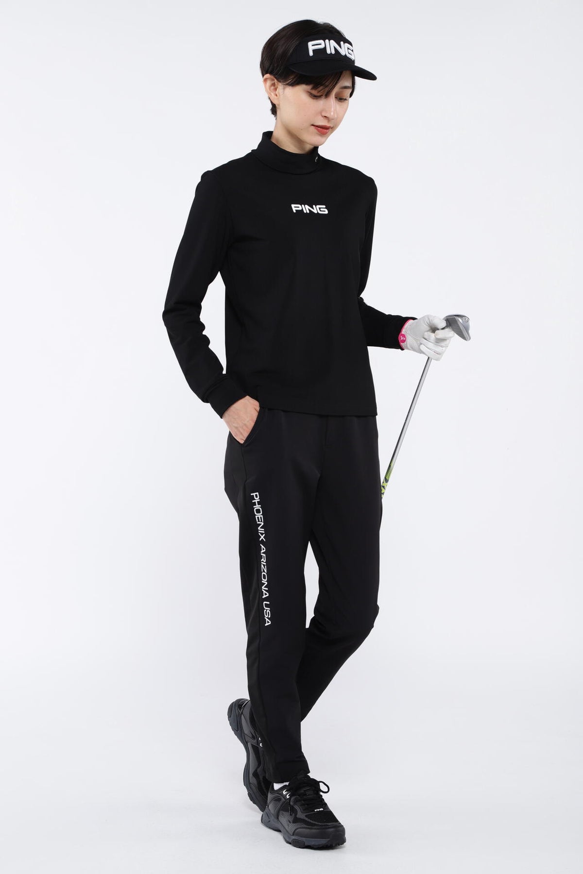【PING APPAREL】エアーフレイク長袖ハイネックカットソー <PERFORMANCE> (LADIES)