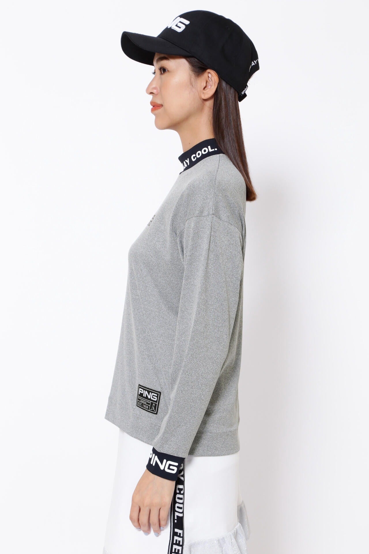 【PING APPAREL】ベアスムース 長袖ハイネックカットソー <GOLD> (LADIES)