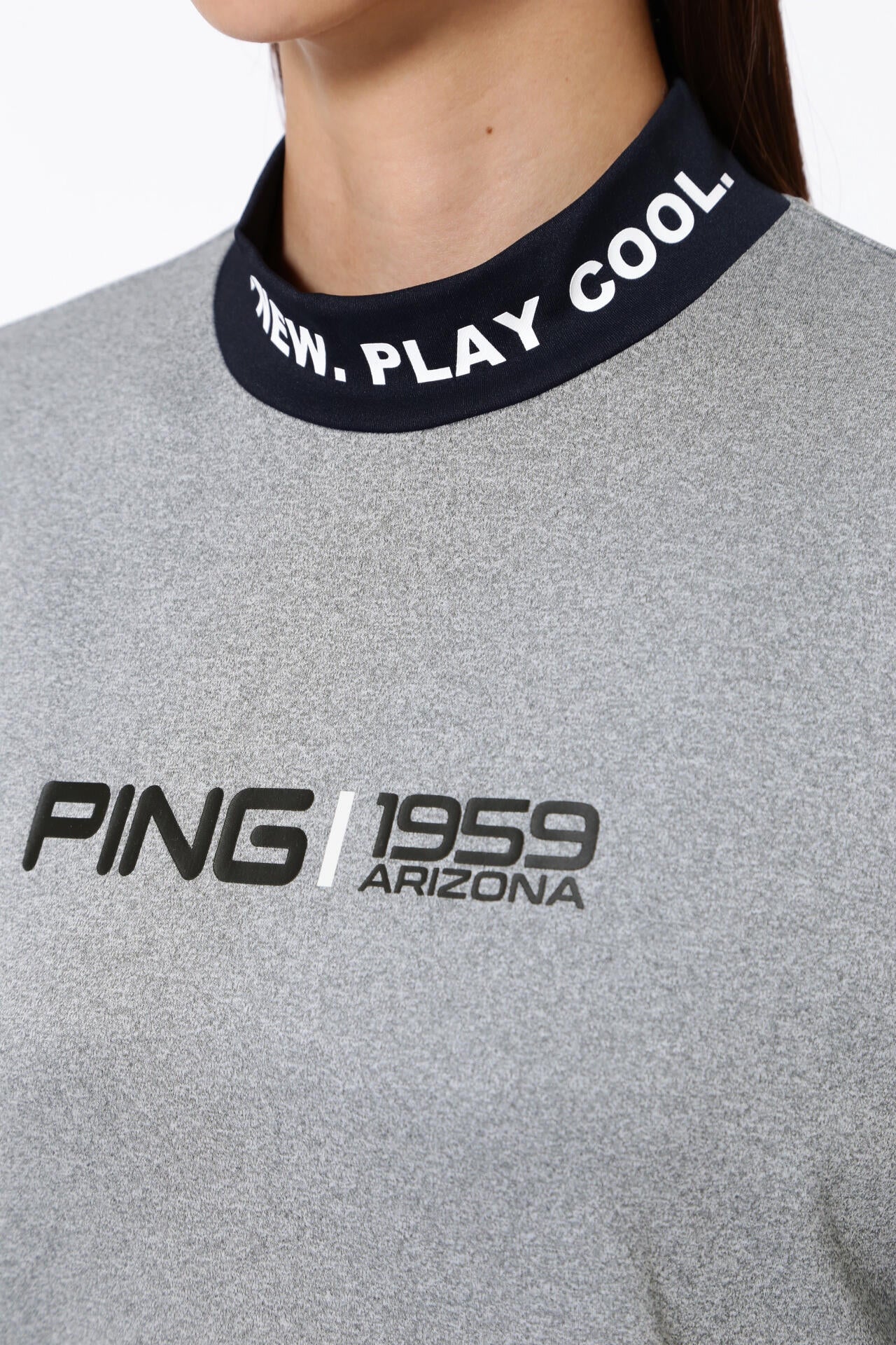 【PING APPAREL】ベアスムース 長袖ハイネックカットソー <GOLD> (LADIES)