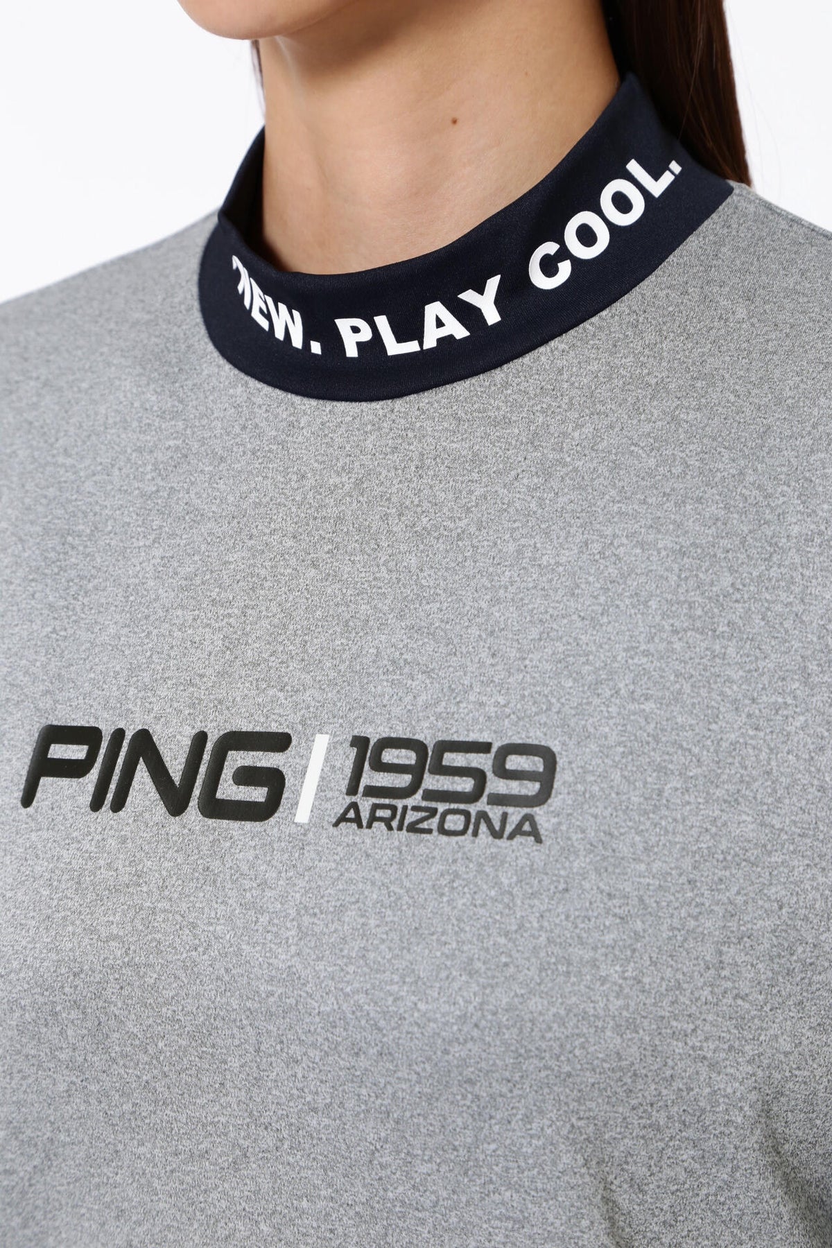 【PING APPAREL】ベアスムース 長袖ハイネックカットソー <GOLD> (LADIES)
