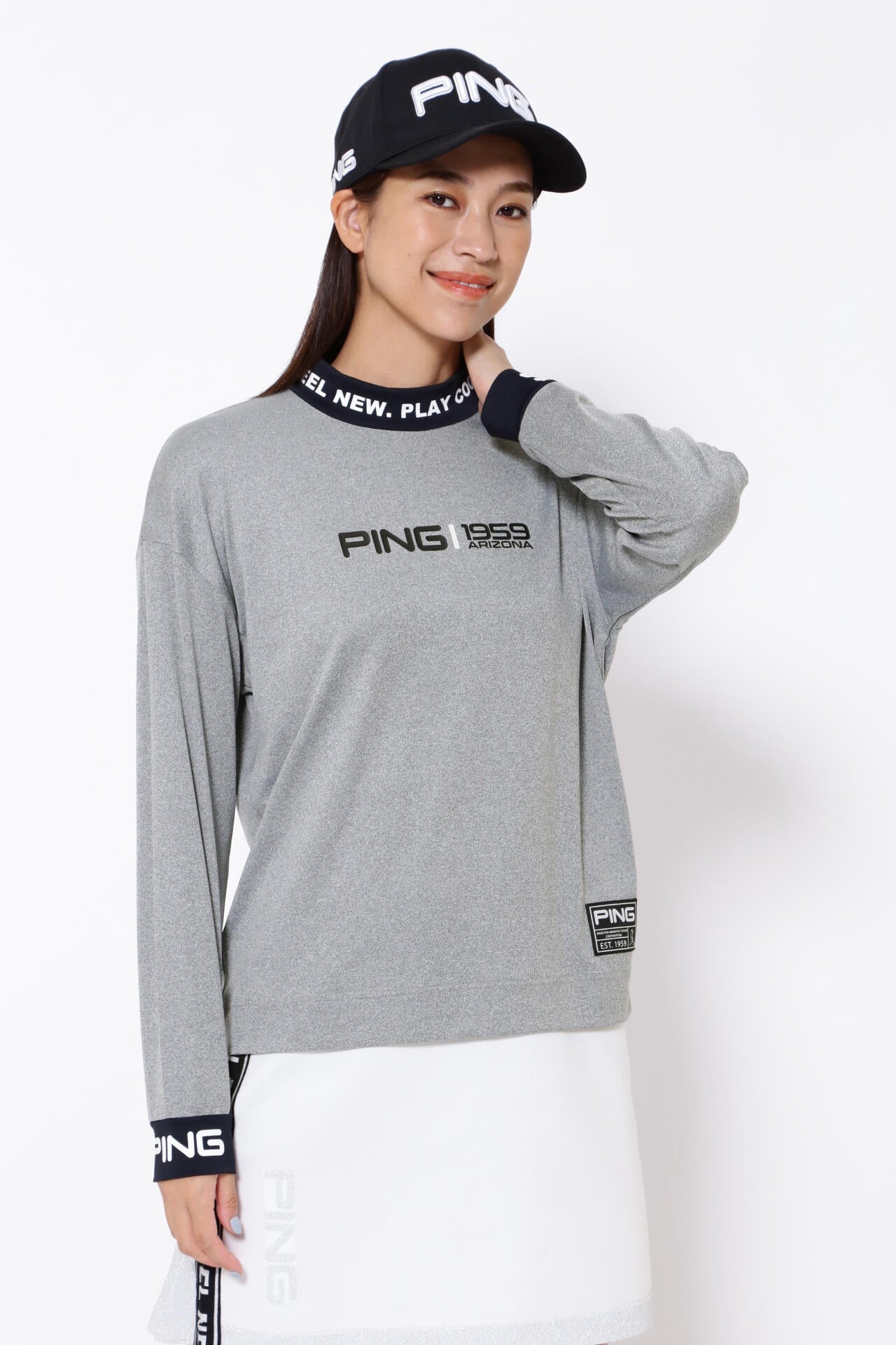 【PING APPAREL】ベアスムース 長袖ハイネックカットソー <GOLD> (LADIES)