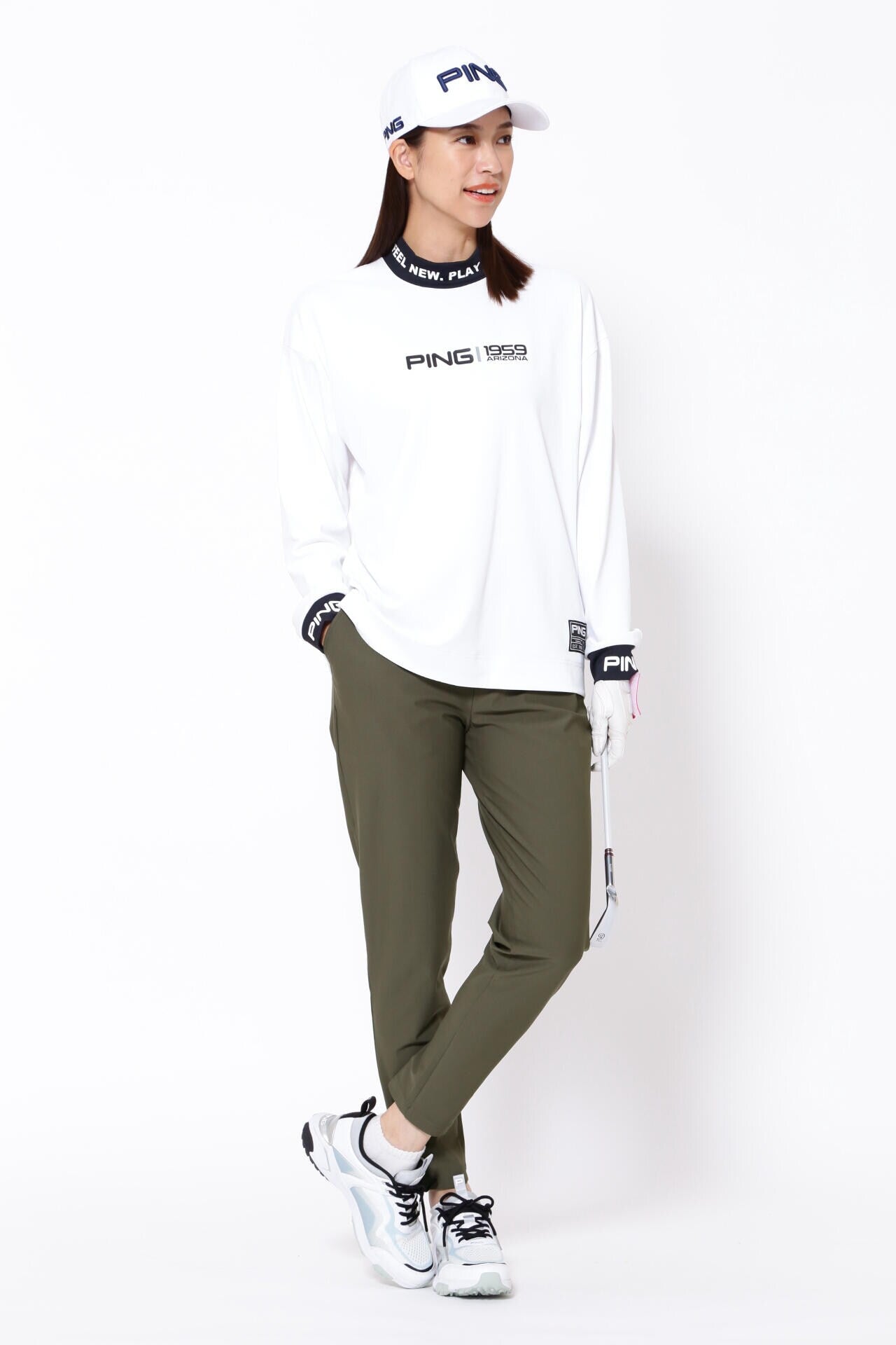 【PING APPAREL】ベアスムース 長袖ハイネックカットソー <GOLD> (LADIES)