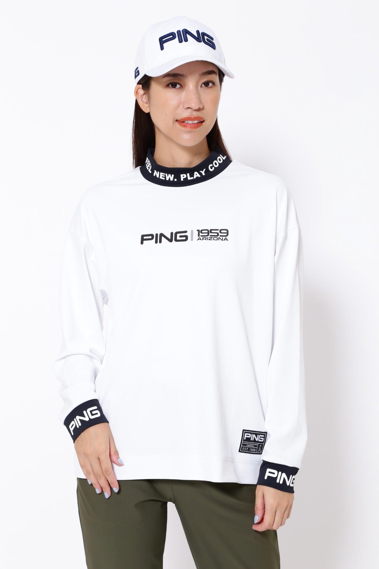 【PING APPAREL】ベアスムース 長袖ハイネックカットソー <GOLD> (LADIES)