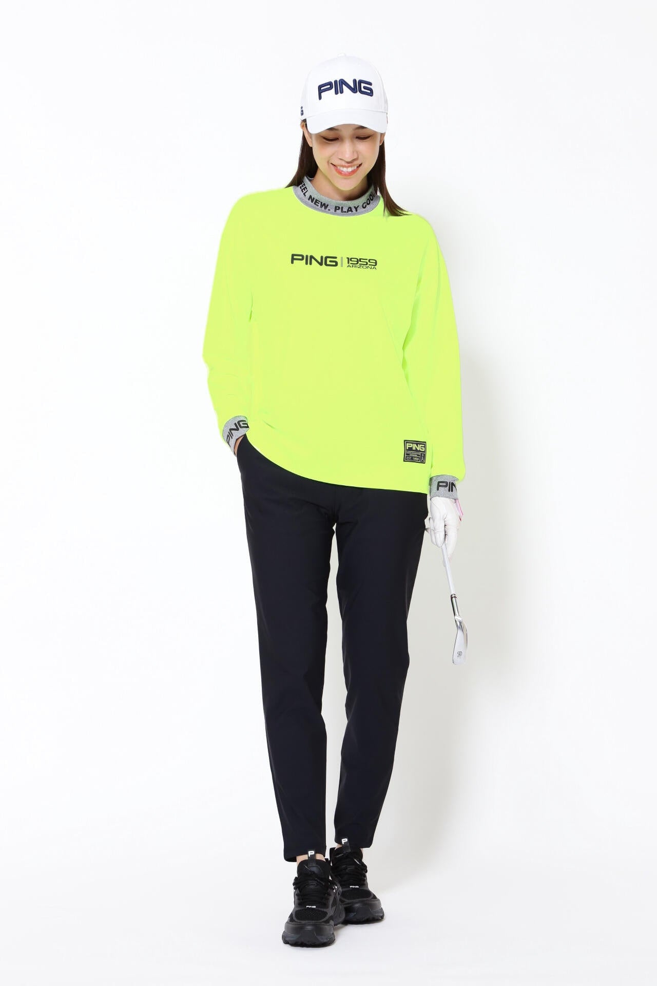 【PING APPAREL】ベアスムース 長袖ハイネックカットソー <GOLD> (LADIES)