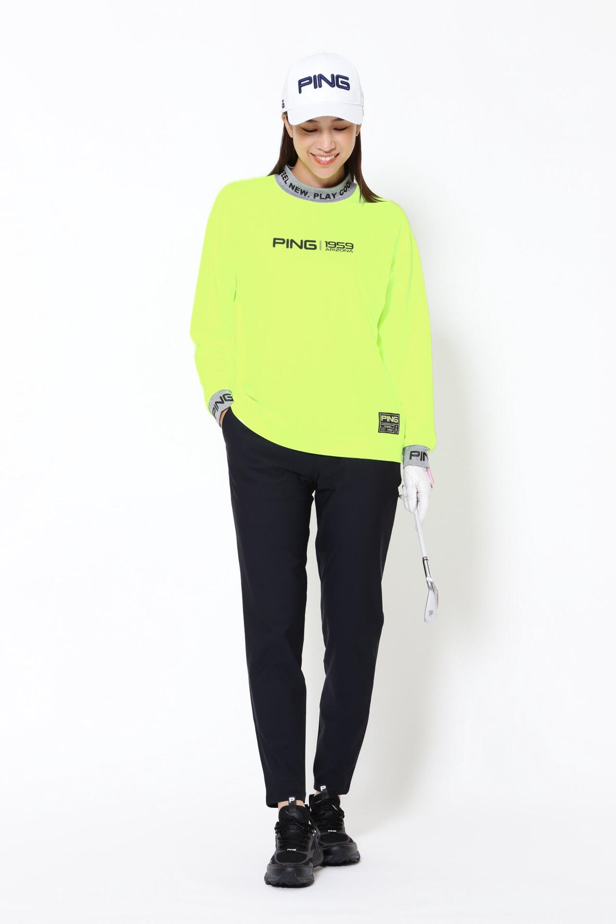 【PING APPAREL】ベアスムース 長袖ハイネックカットソー <GOLD> (LADIES)