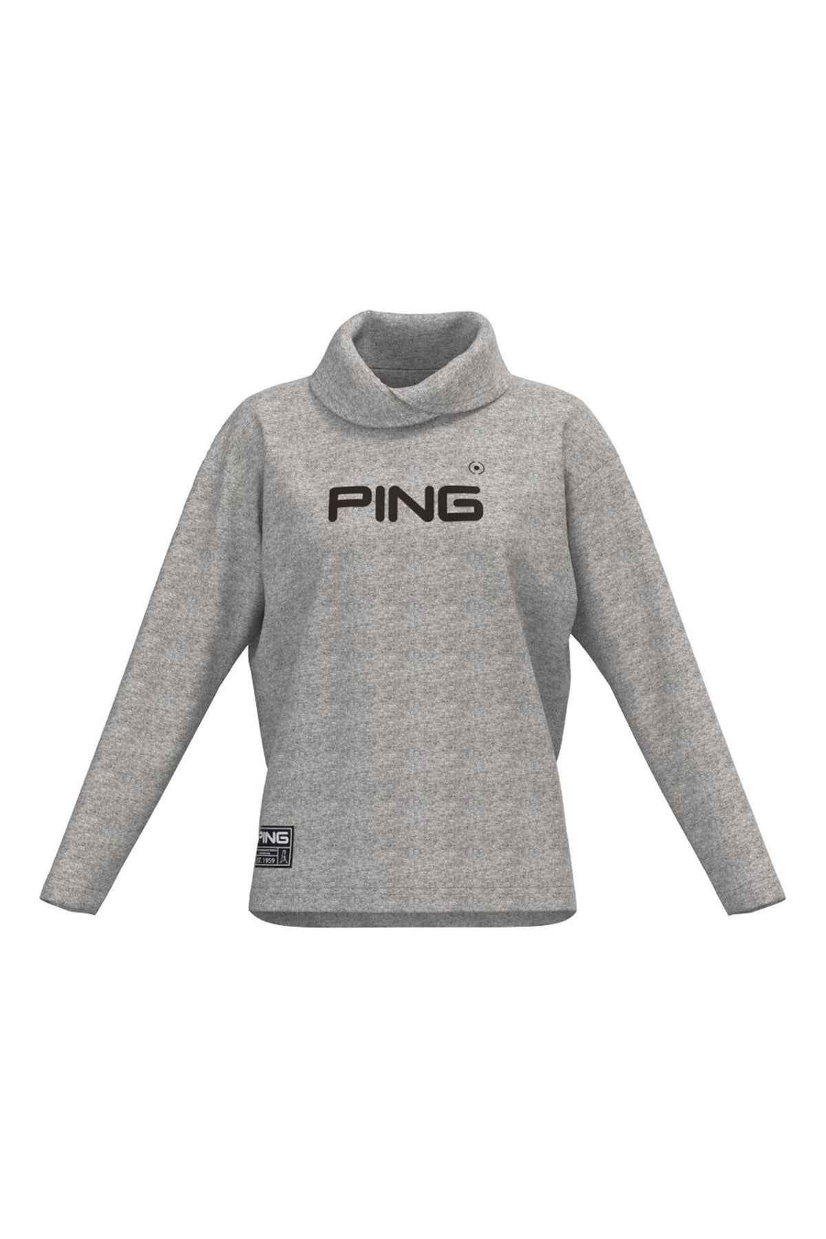 【PING APPAREL】ベアスムースUVハイストレッチ長袖裏フリース変形ハイネックカットソー <GOLD> (LADIES)